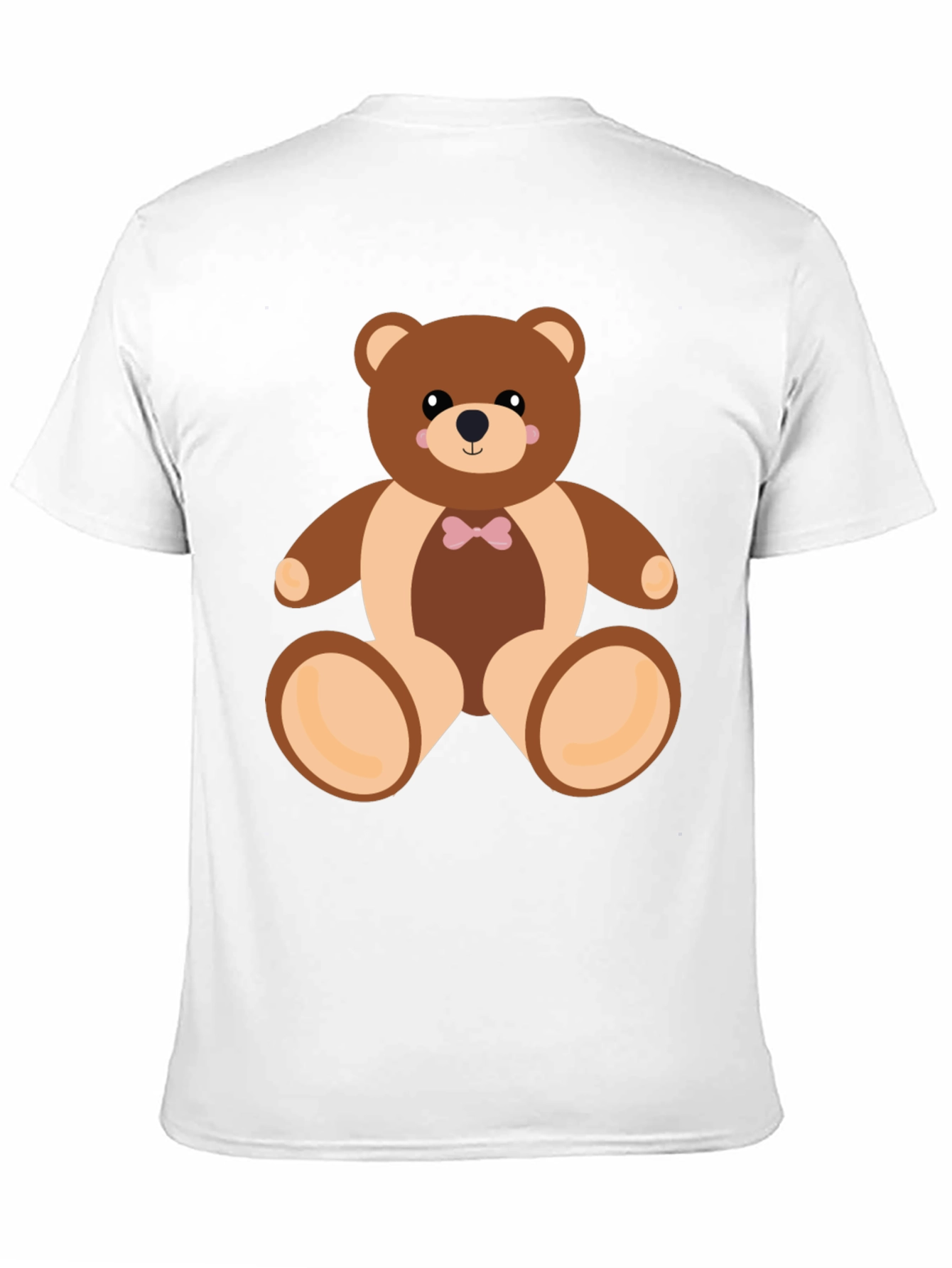 Mens Black Teddy Bear Graphic T-Shirt