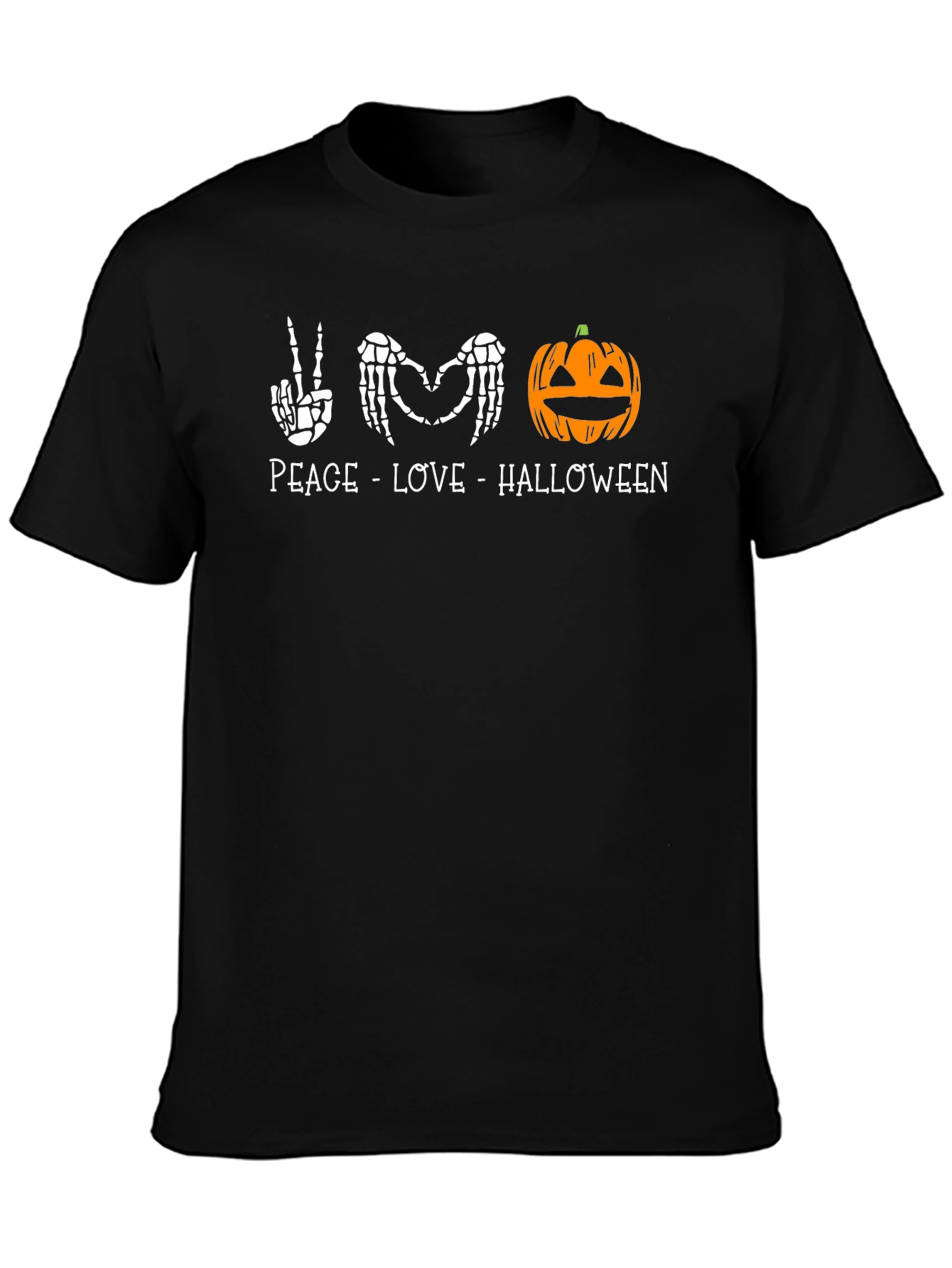 Peace Love Halloween Graphic T-Shirt