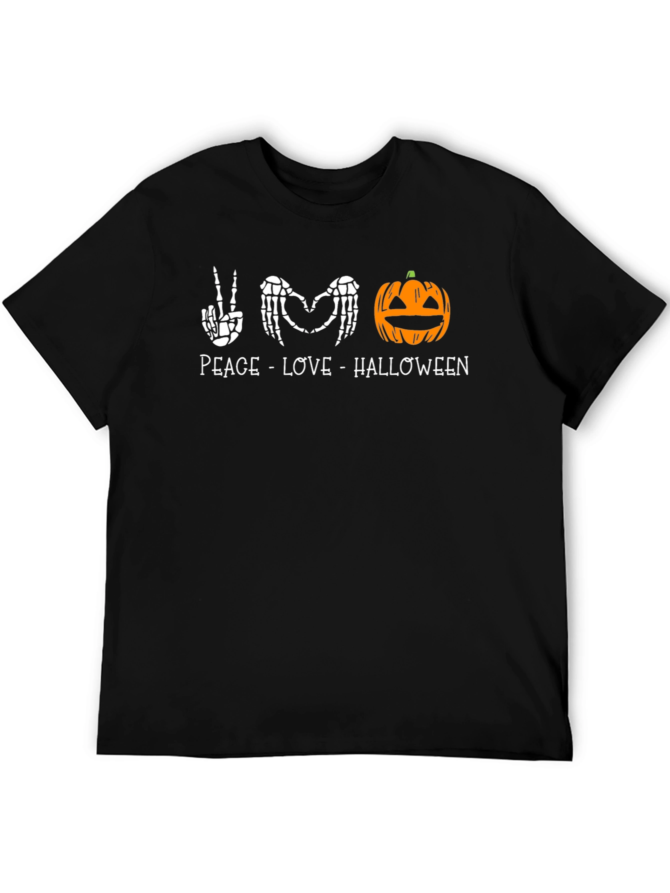 Peace Love Halloween Graphic T-Shirt