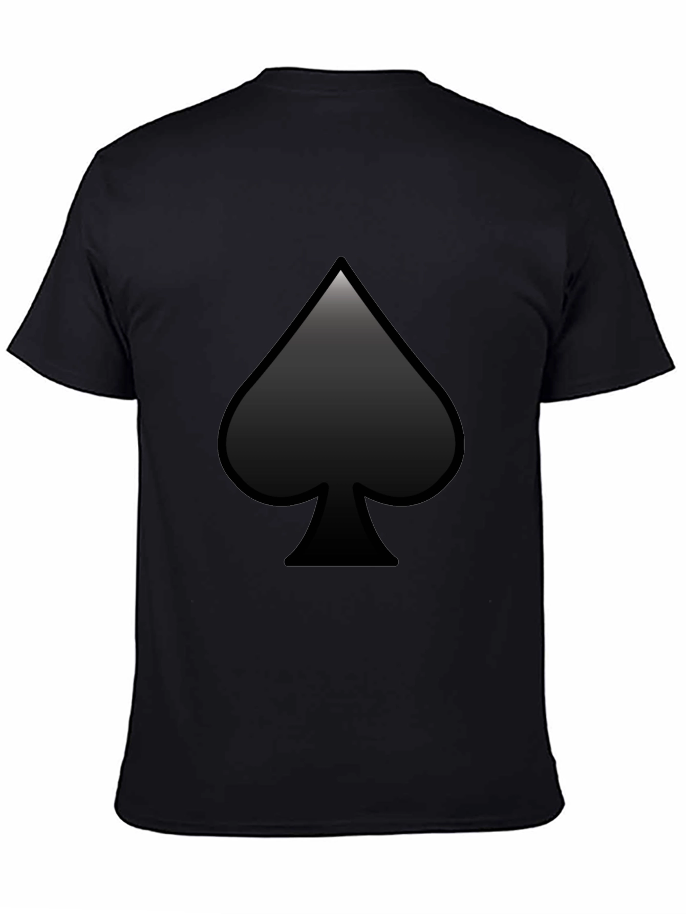 Mens Black Spade Graphic T-Shirt
