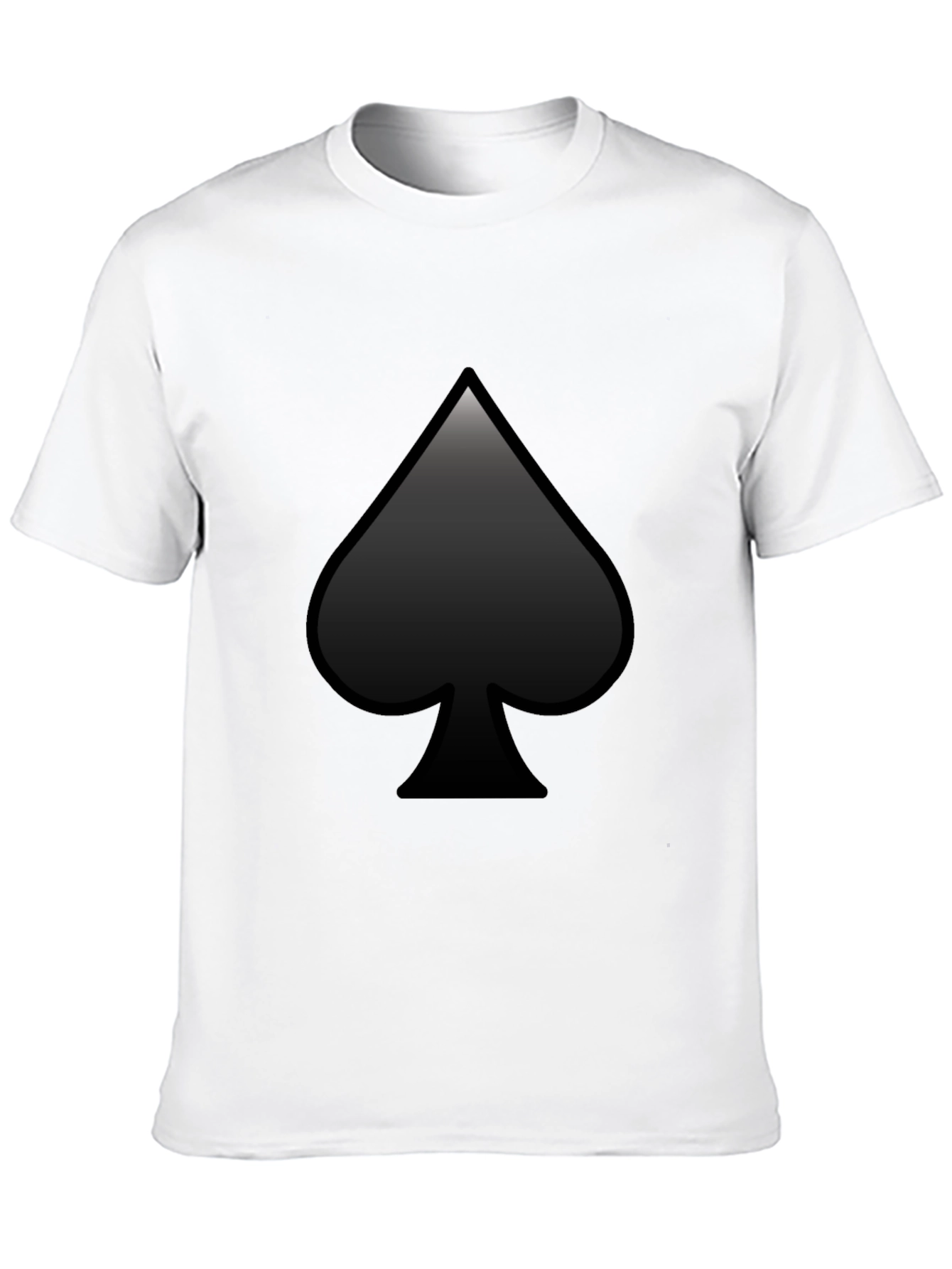 Mens Black Spade Graphic T-Shirt