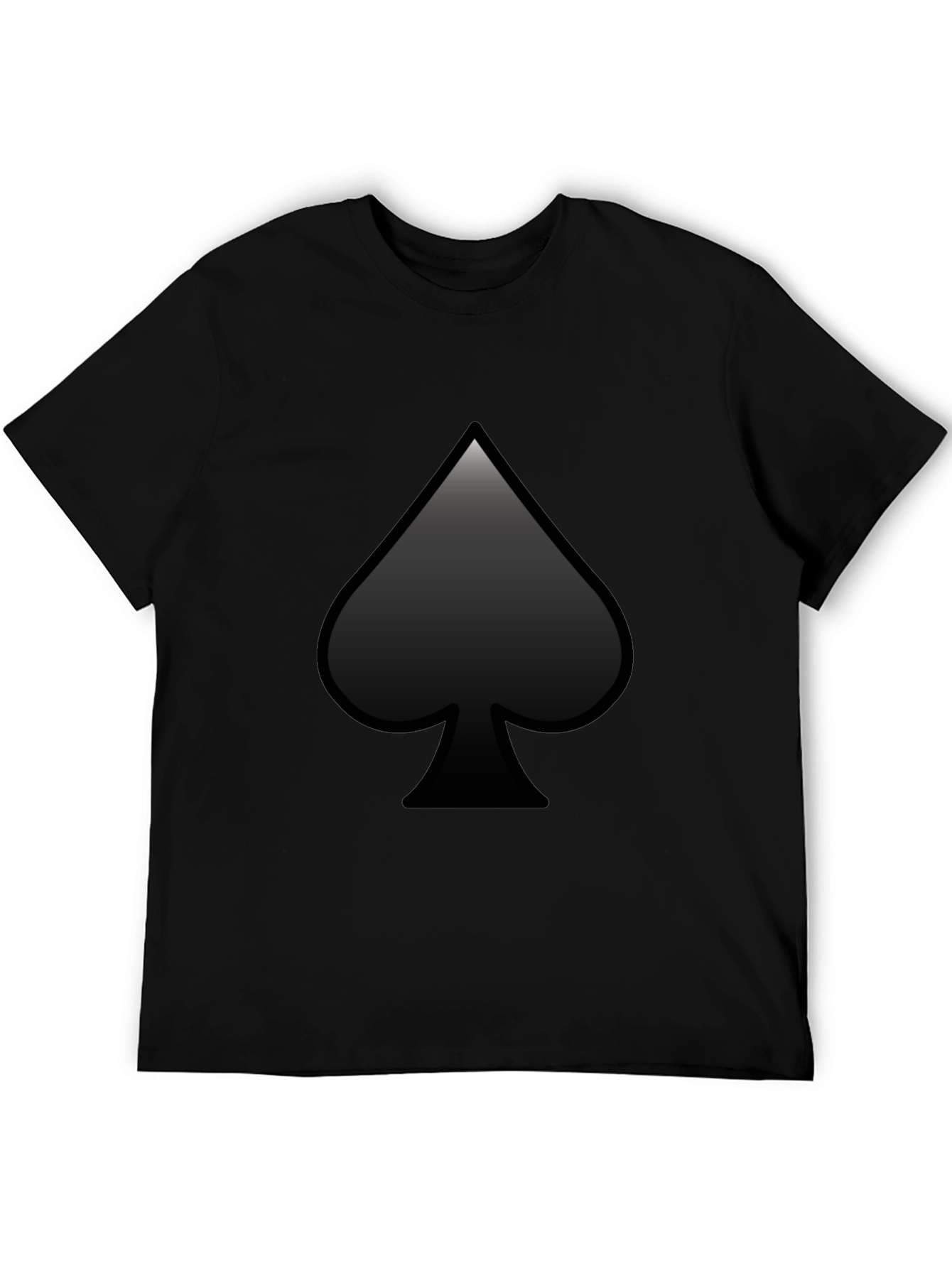 Mens Black Spade Graphic T-Shirt
