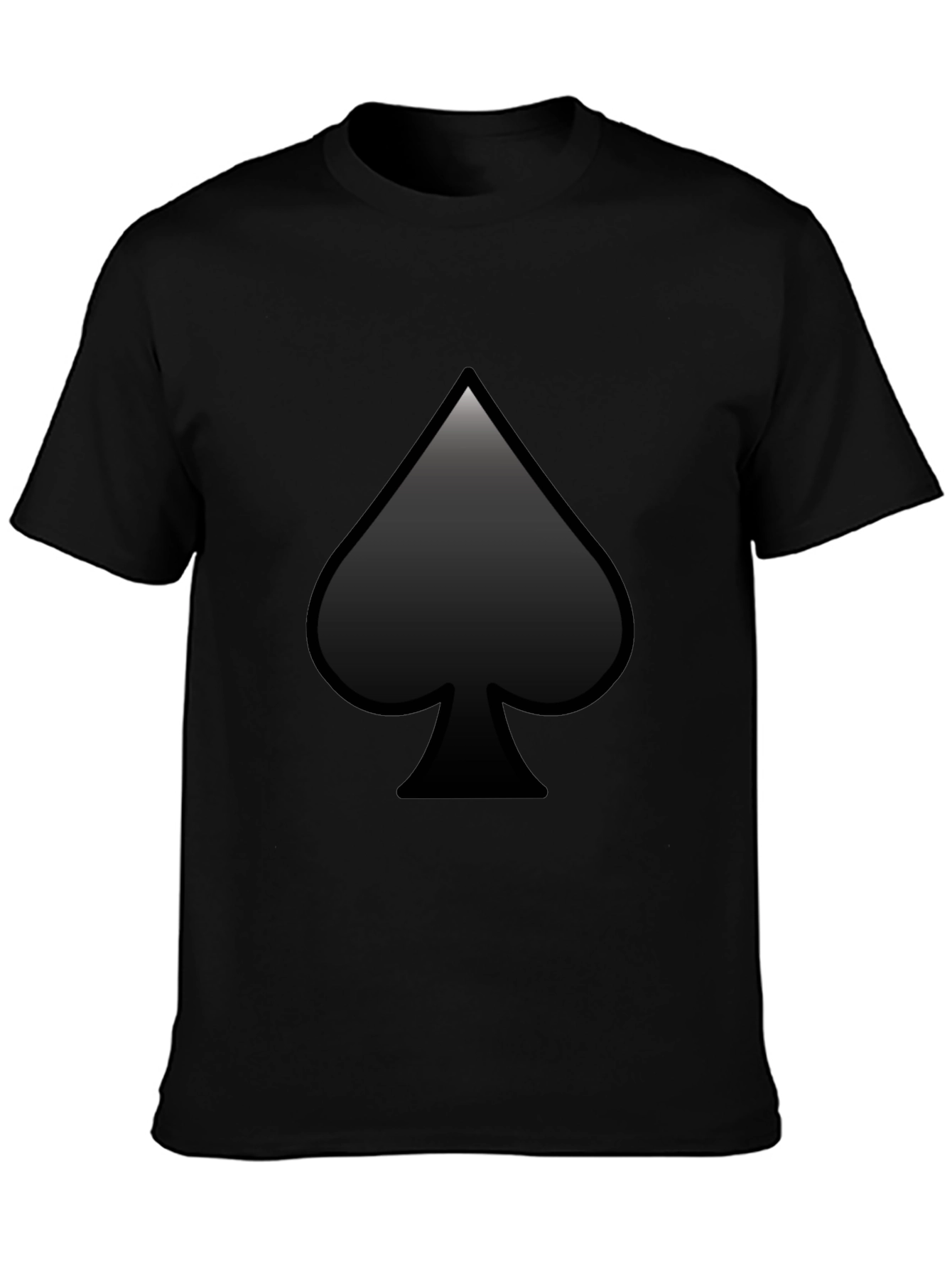 Mens Black Spade Graphic T-Shirt