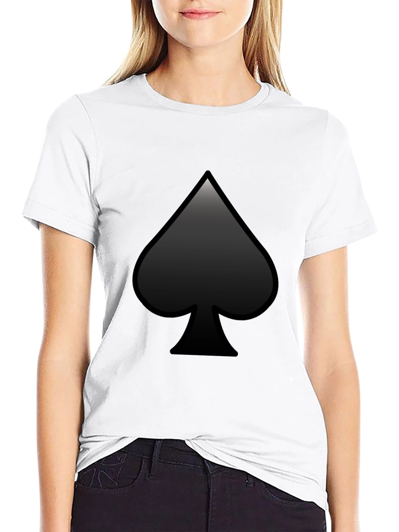 Mens Black Spade Graphic T-Shirt
