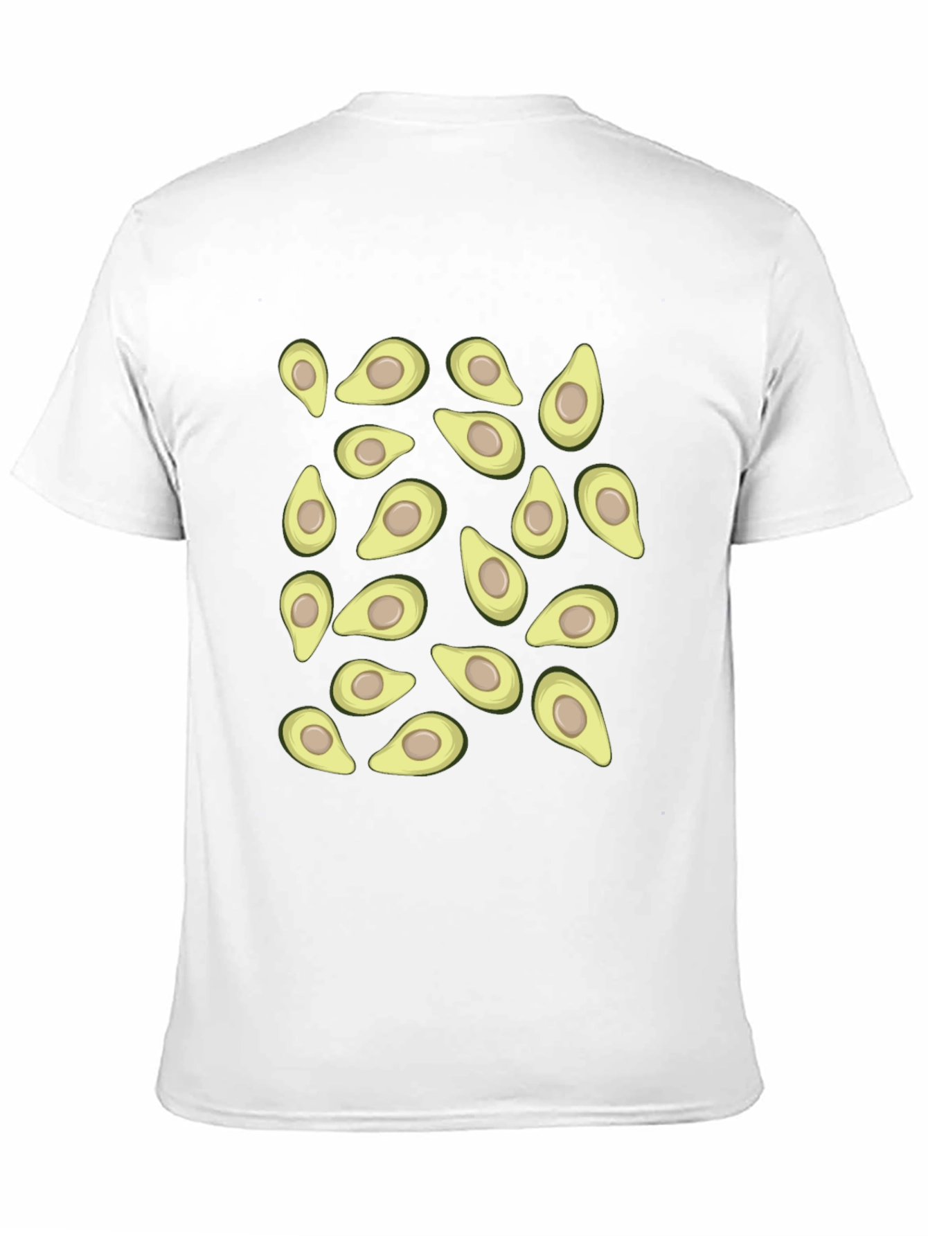 Avocado Pattern Black T-Shirt