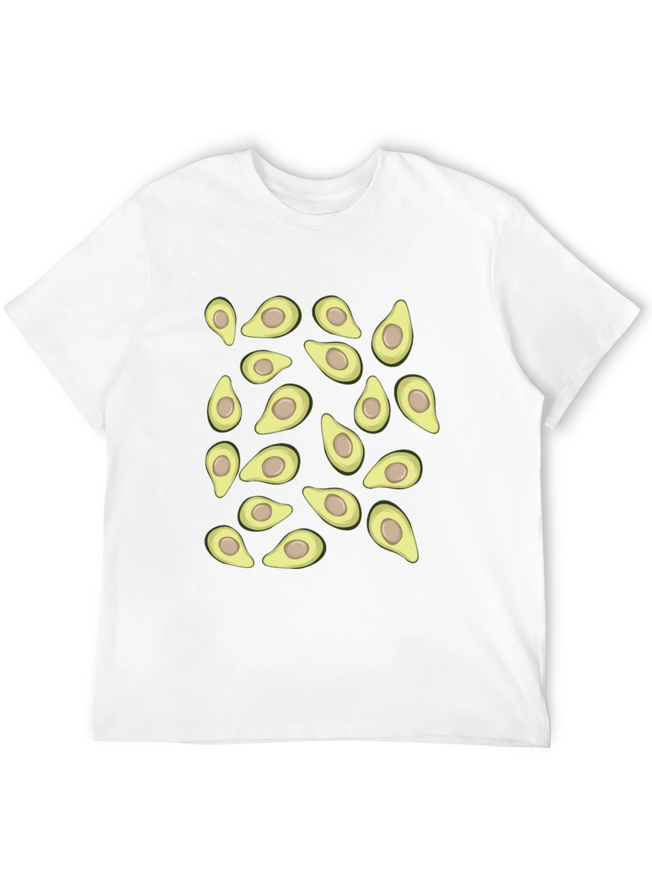 Avocado Pattern Black T-Shirt