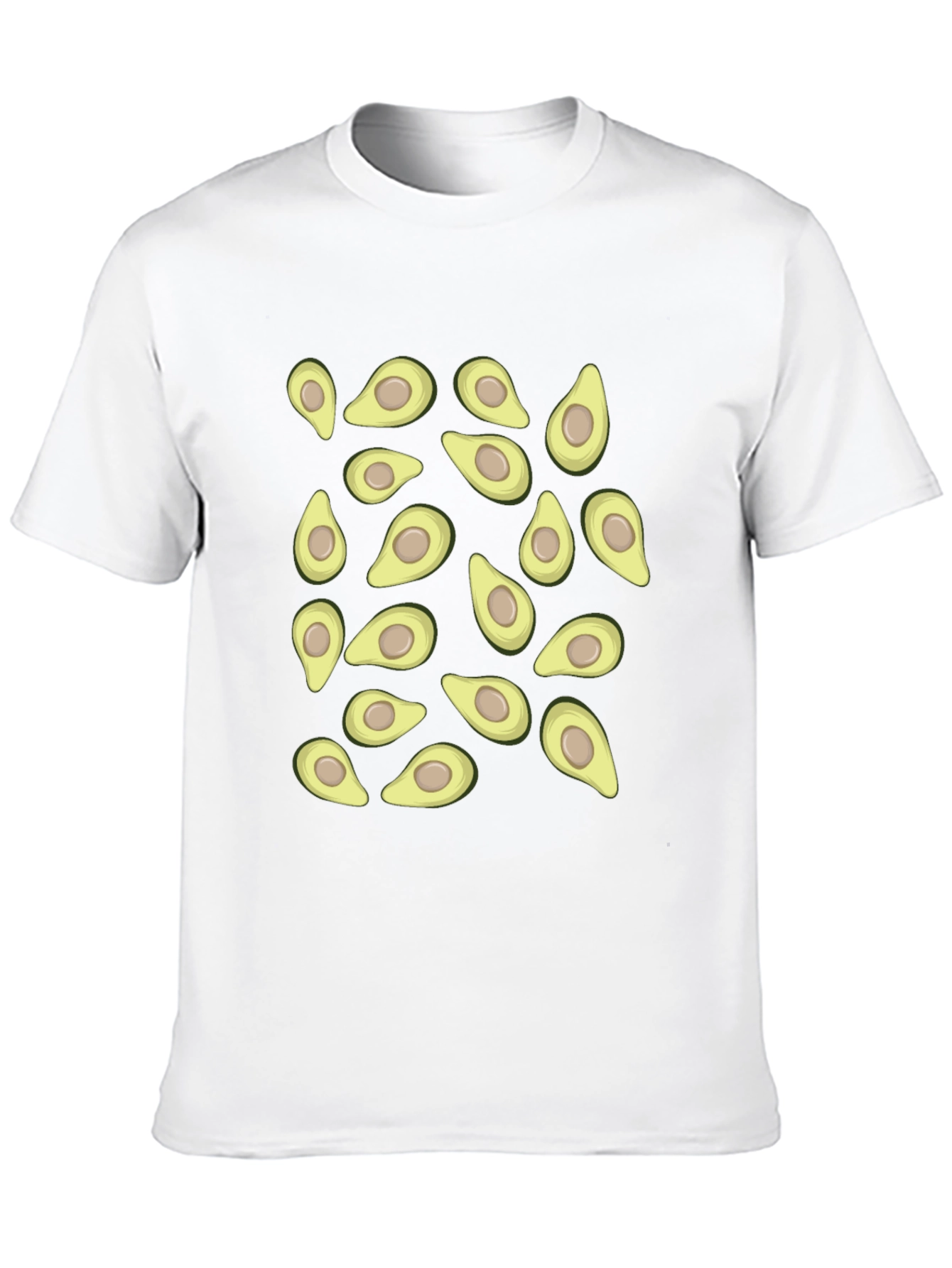 Avocado Pattern Black T-Shirt