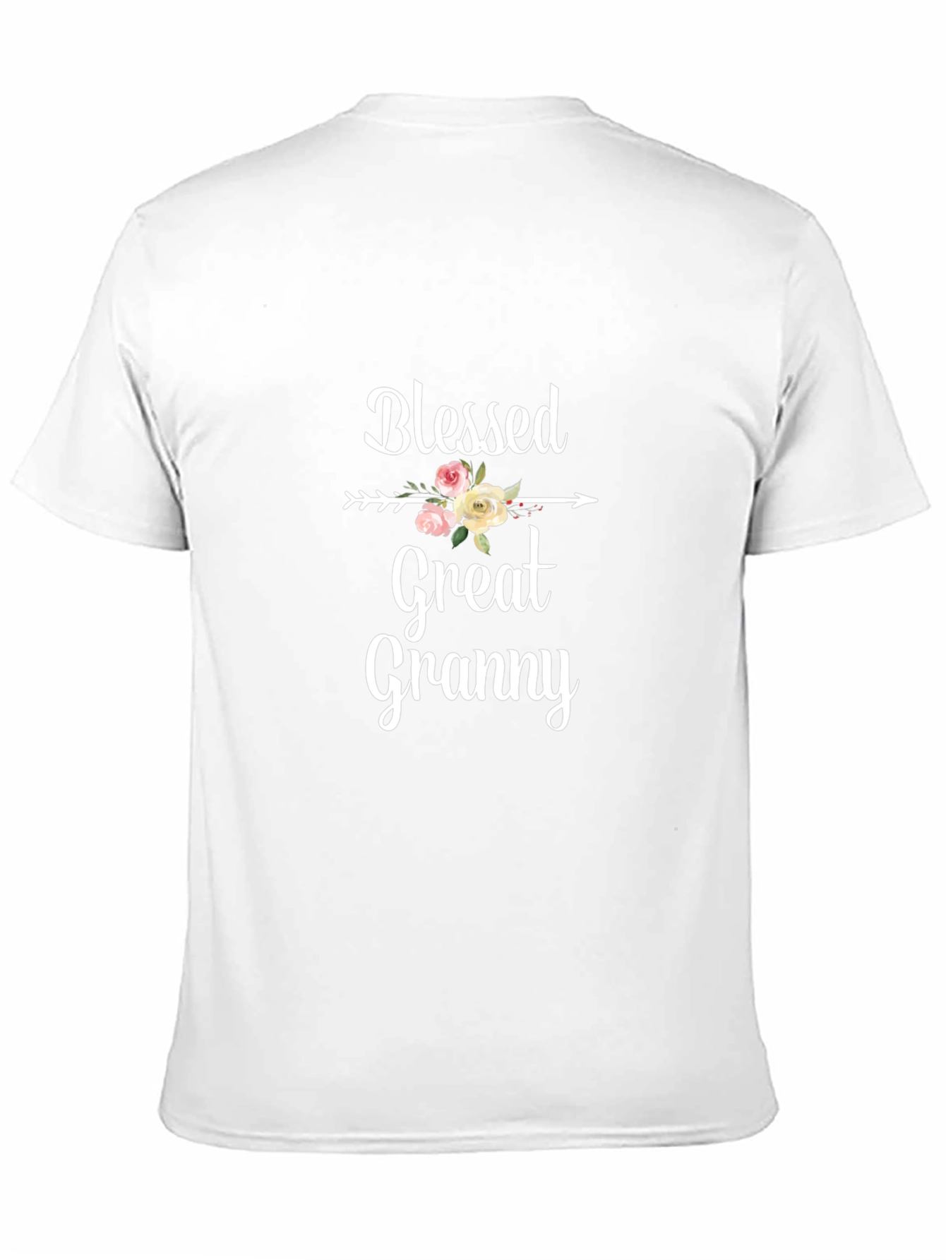 Blessed Great Granny Floral Arrow Graphic T-Shirt