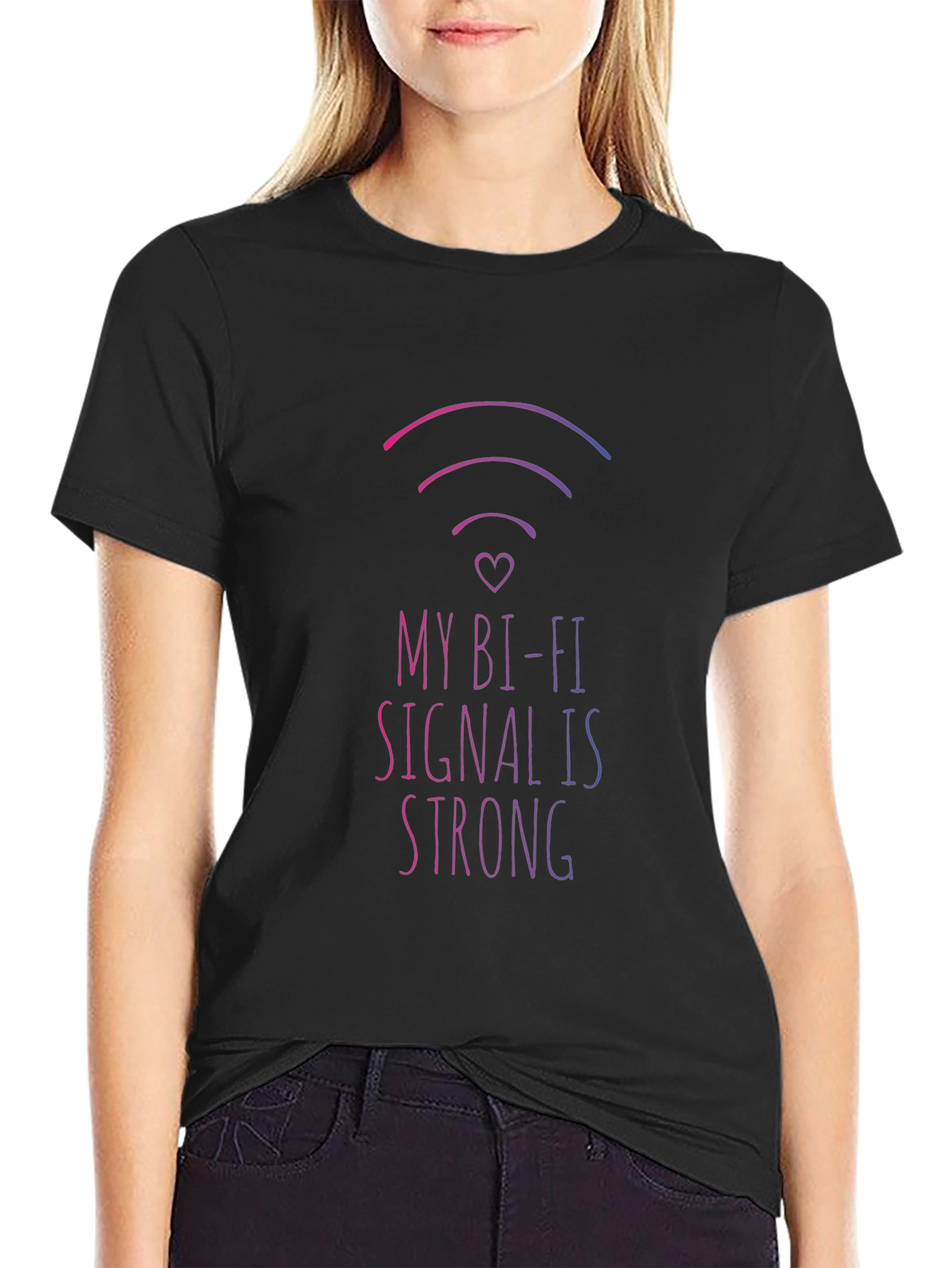 Bi-Fi Signal T-Shirt - Black