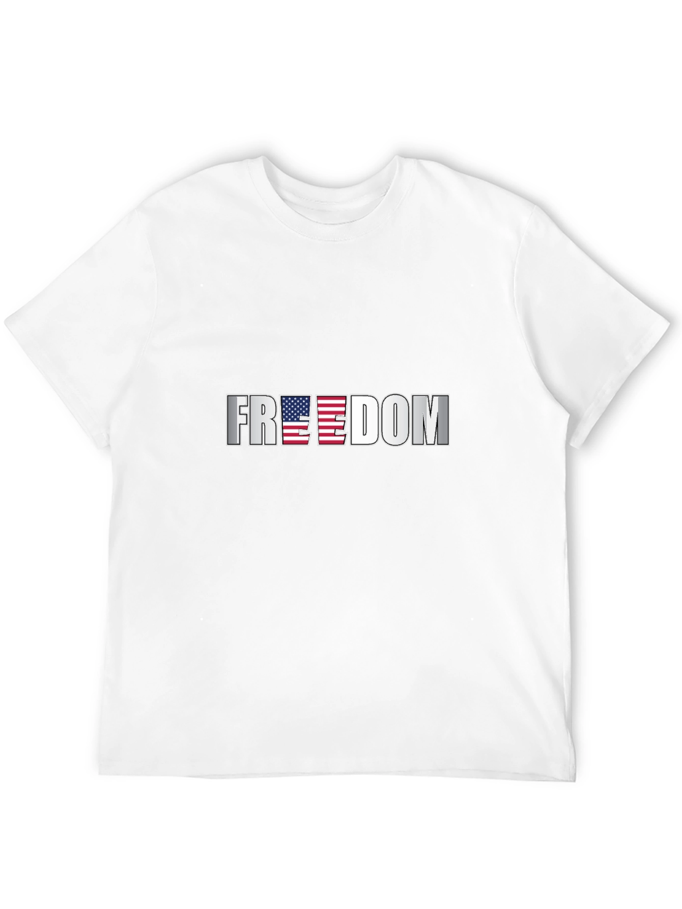 Freedom USA Flag Graphic Black T-Shirt