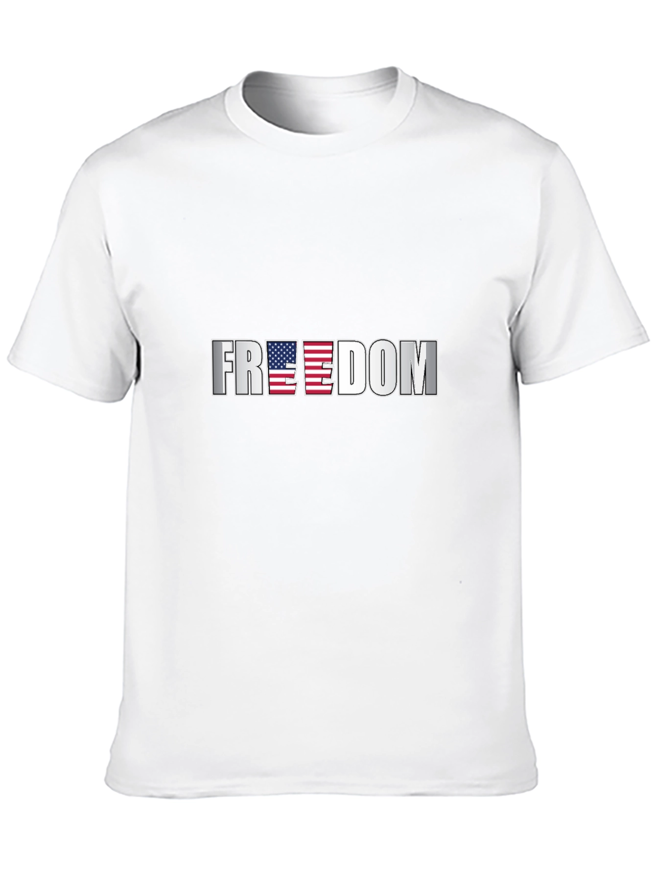 Freedom USA Flag Graphic Black T-Shirt