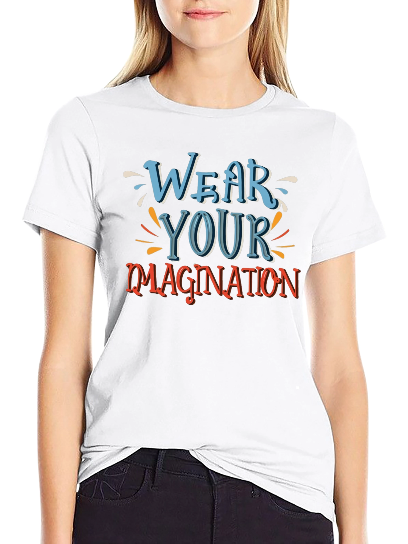 Wear Your Imagination Graphic Black Tee