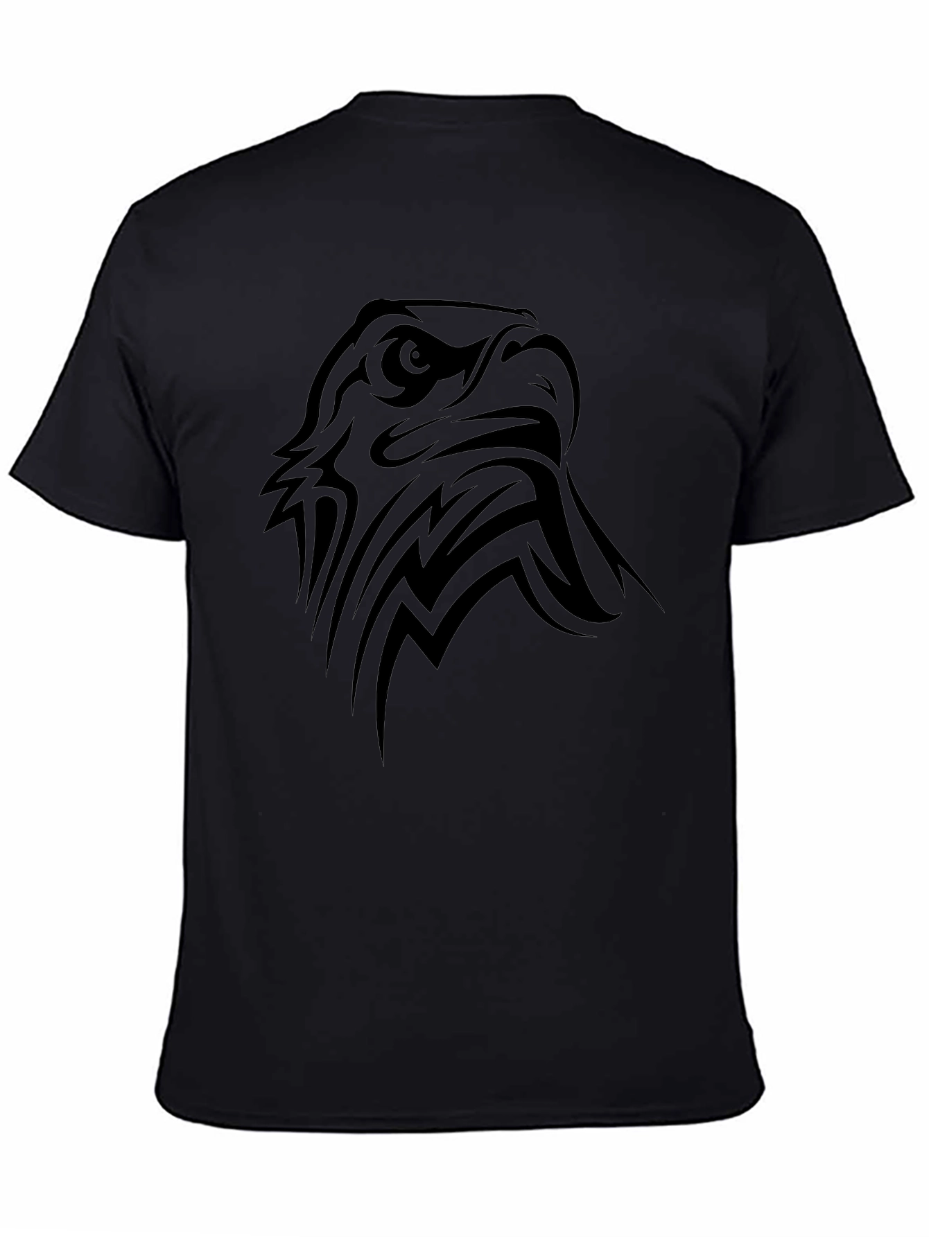 Mens Black Eagle Graphic Tee - Stylish Casual Wear