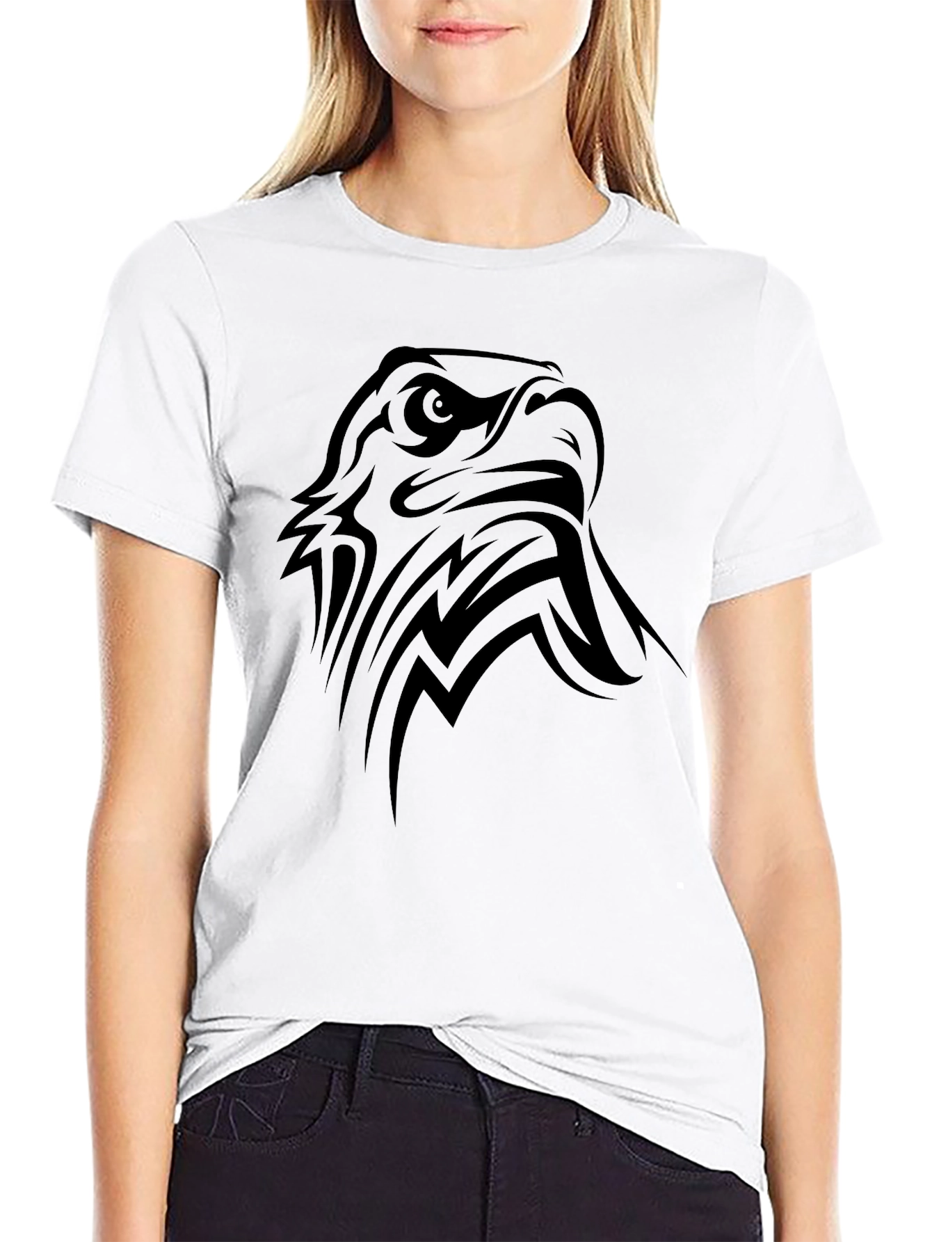 Mens Black Eagle Graphic Tee - Stylish Casual Wear
