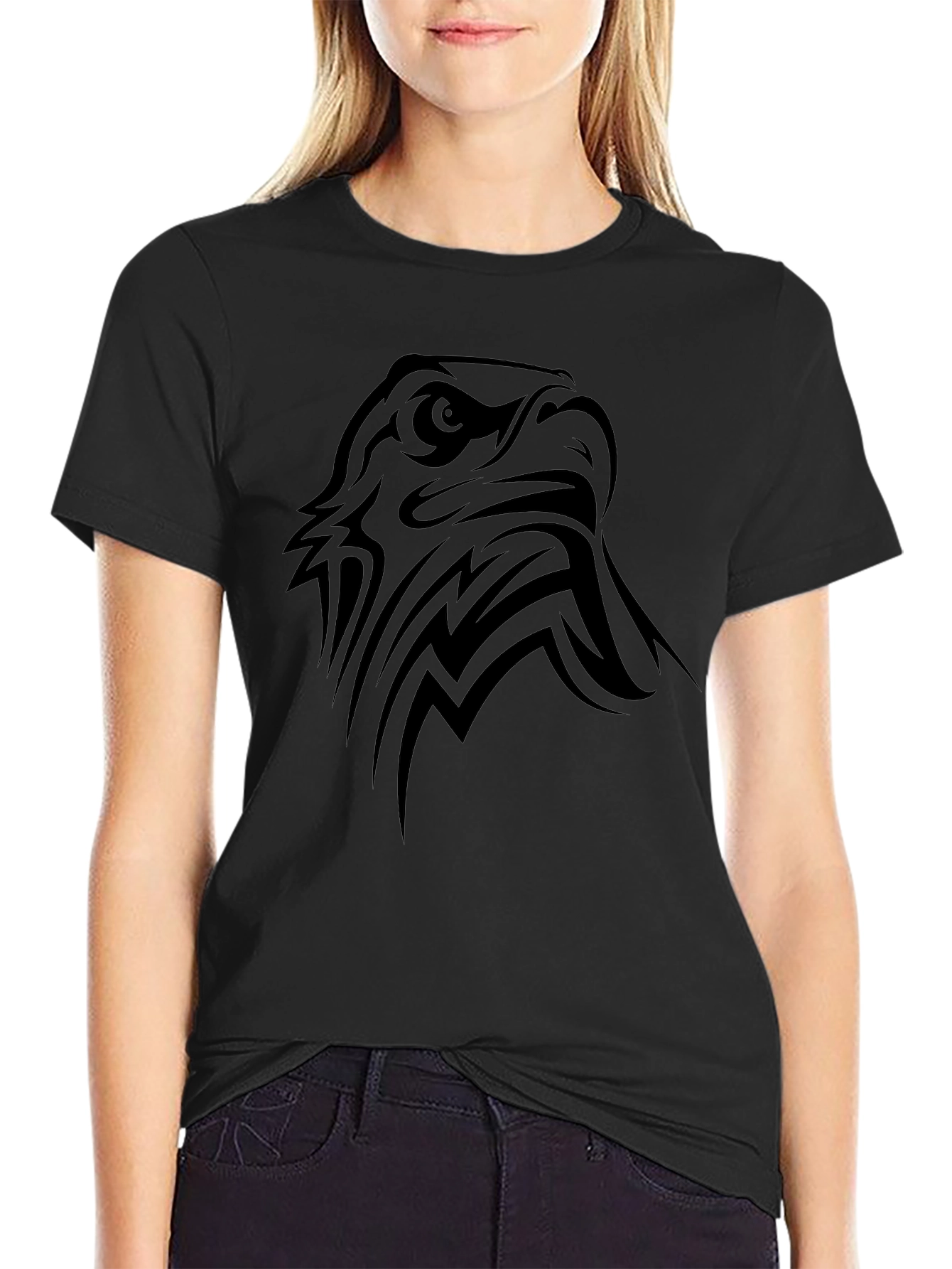 Mens Black Eagle Graphic Tee - Stylish Casual Wear