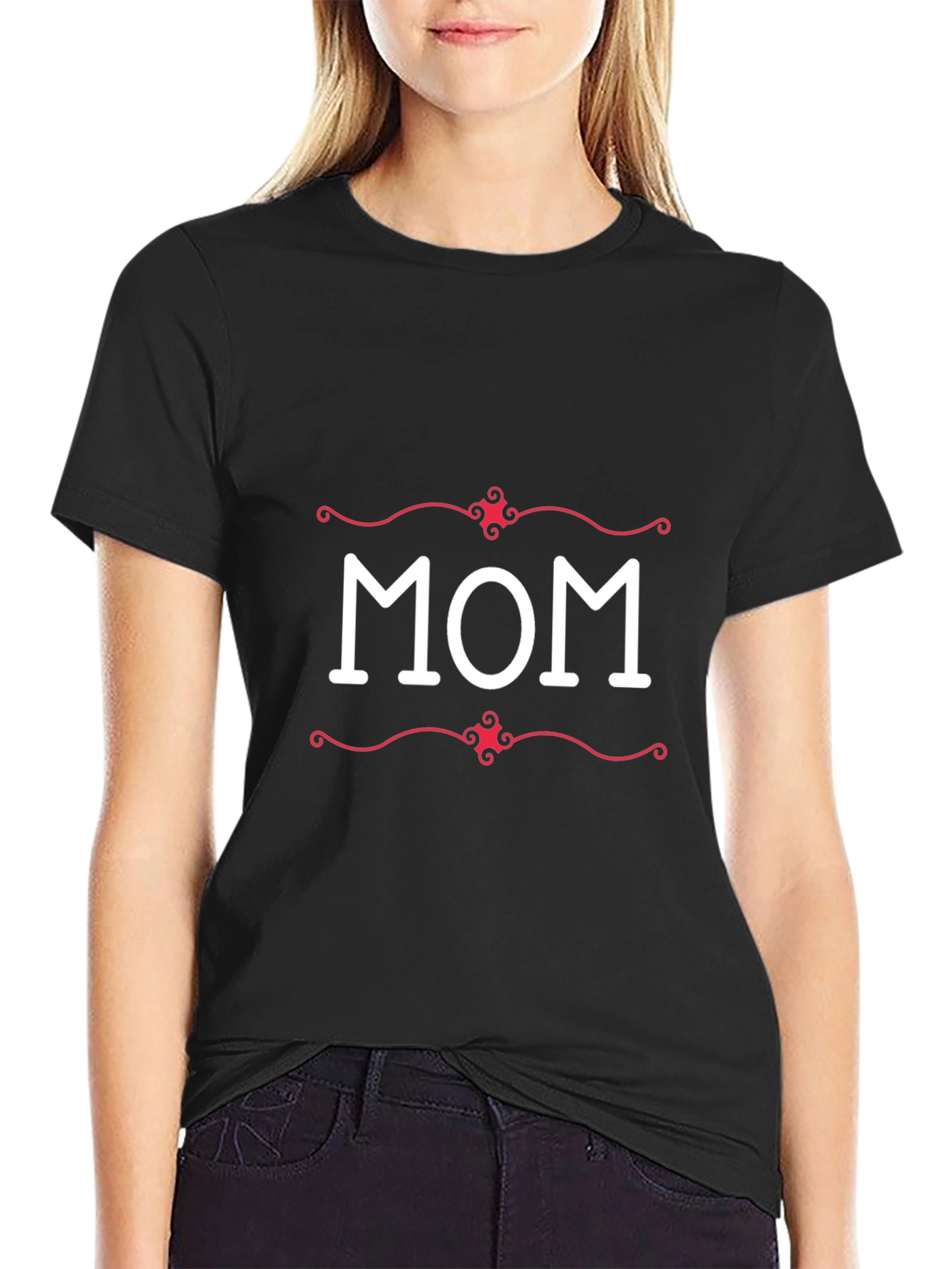 Trendy Black Mom Graphic Tee for Men