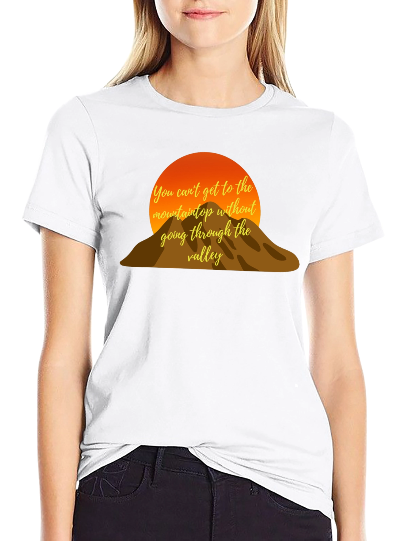 Motivational Mountain Sunset Graphic T-Shirt