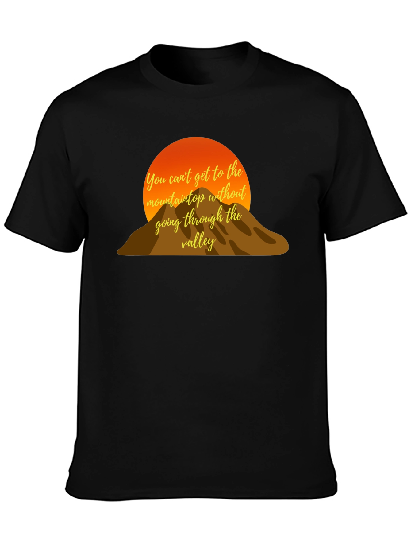 Motivational Mountain Sunset Graphic T-Shirt
