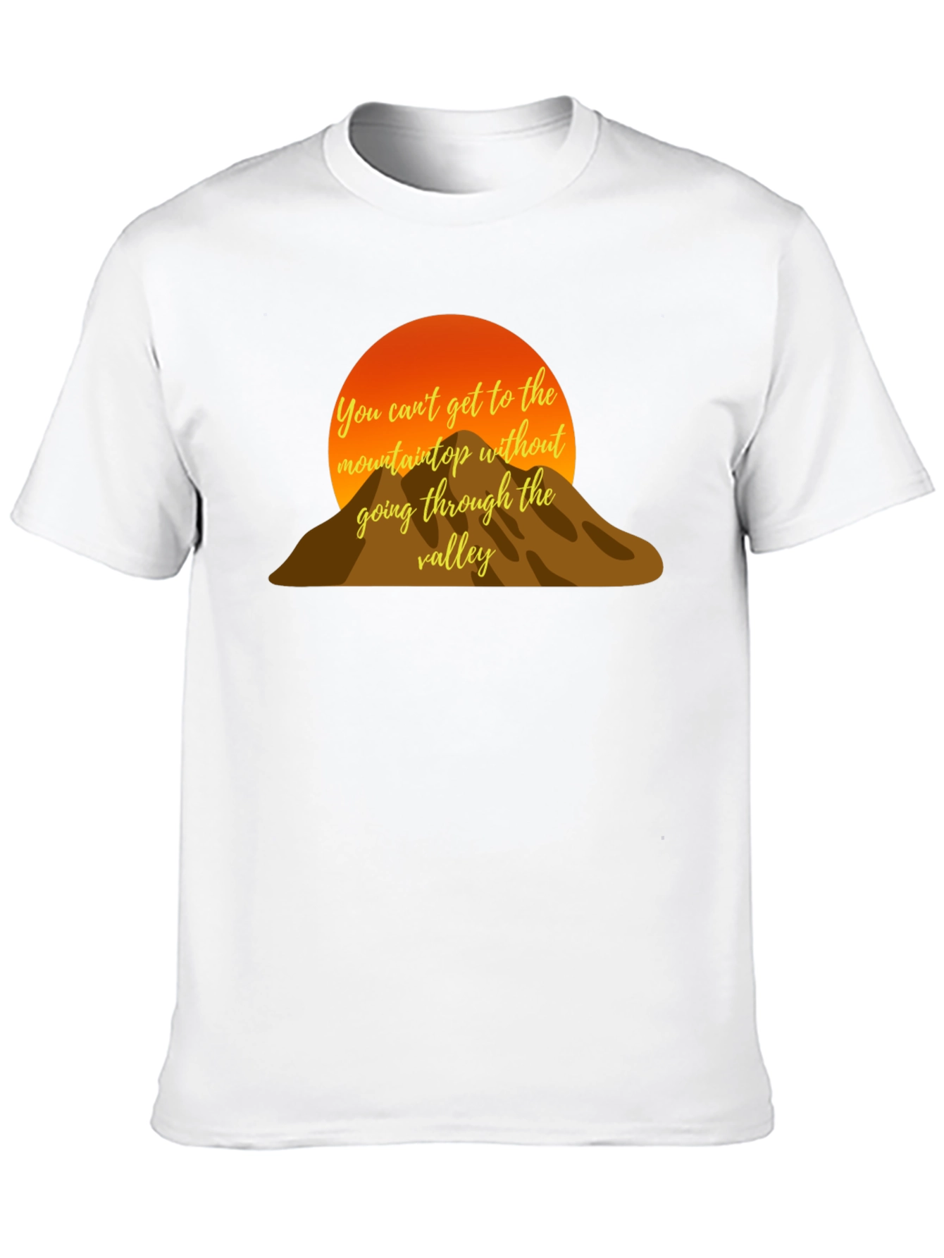 Motivational Mountain Sunset Graphic T-Shirt
