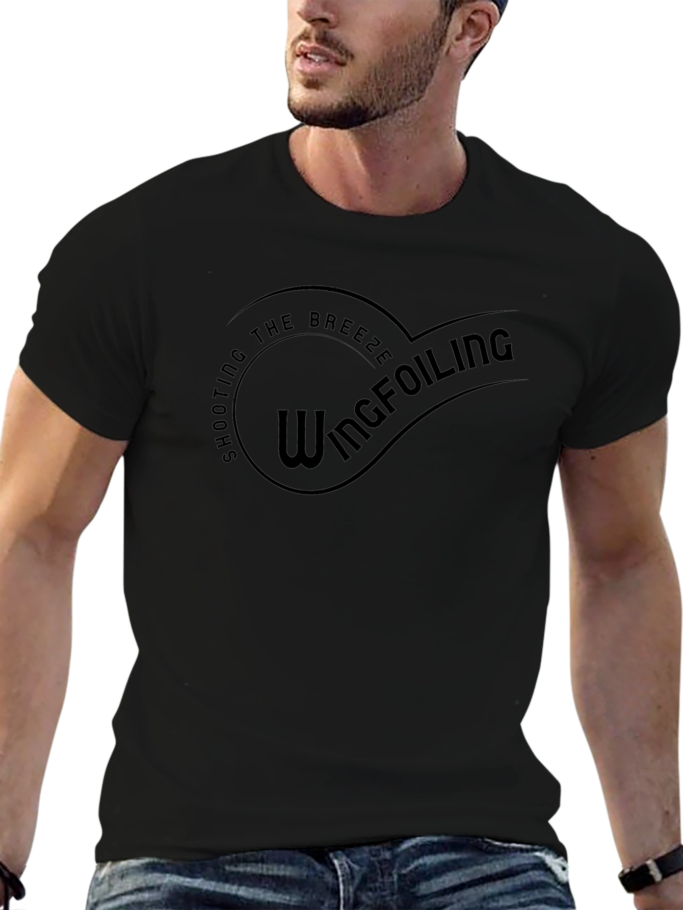 Wingfoiling Breeze Black T-Shirt