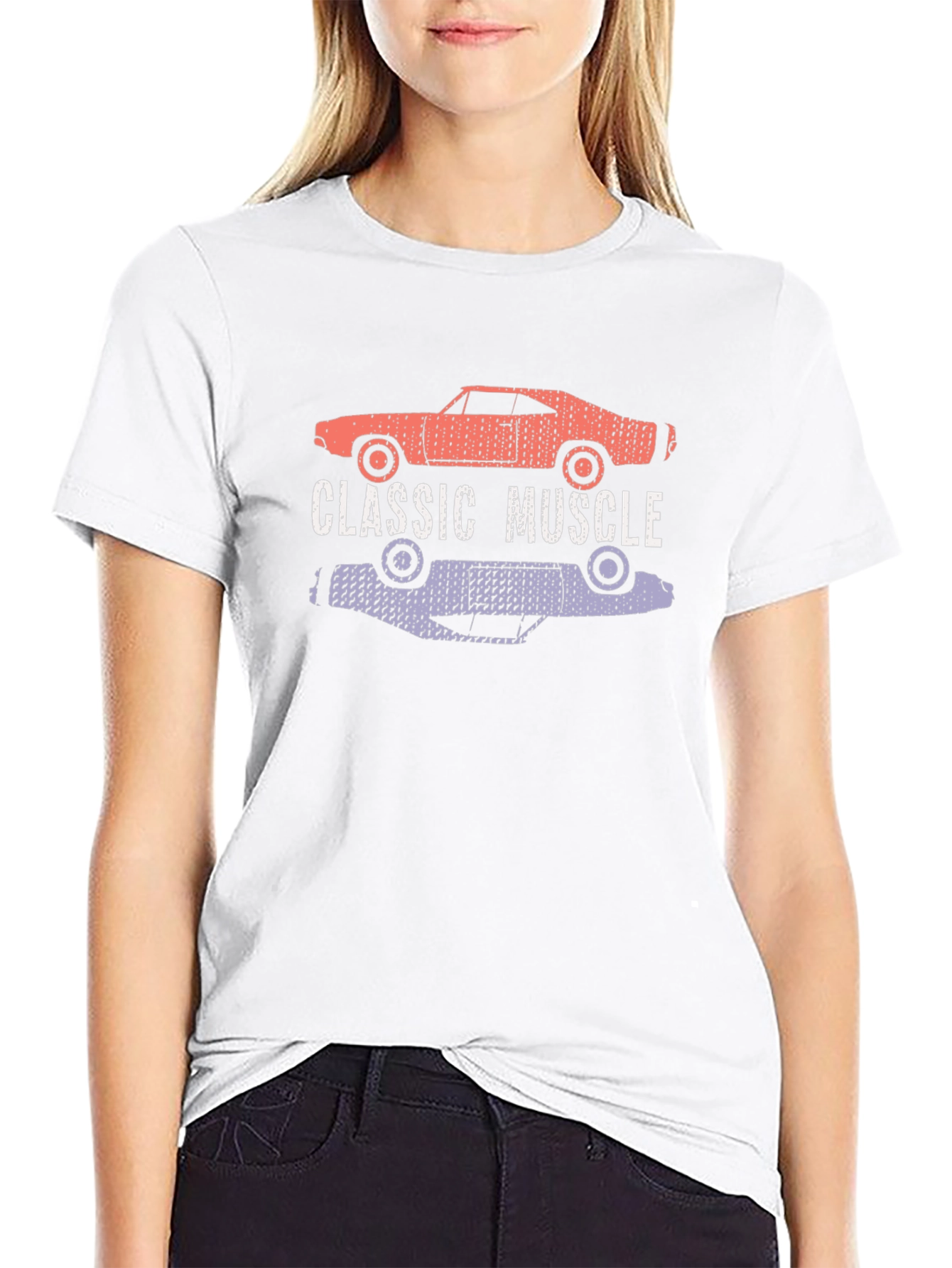 Classic Muscle Car Graphic Tee - Mens Black T-Shirt