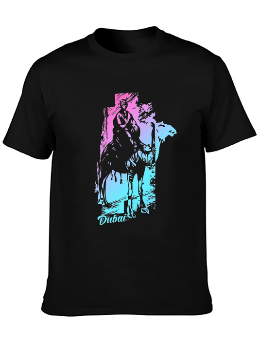 Dubai Camel Ride Graphic Tee - Trendy Design