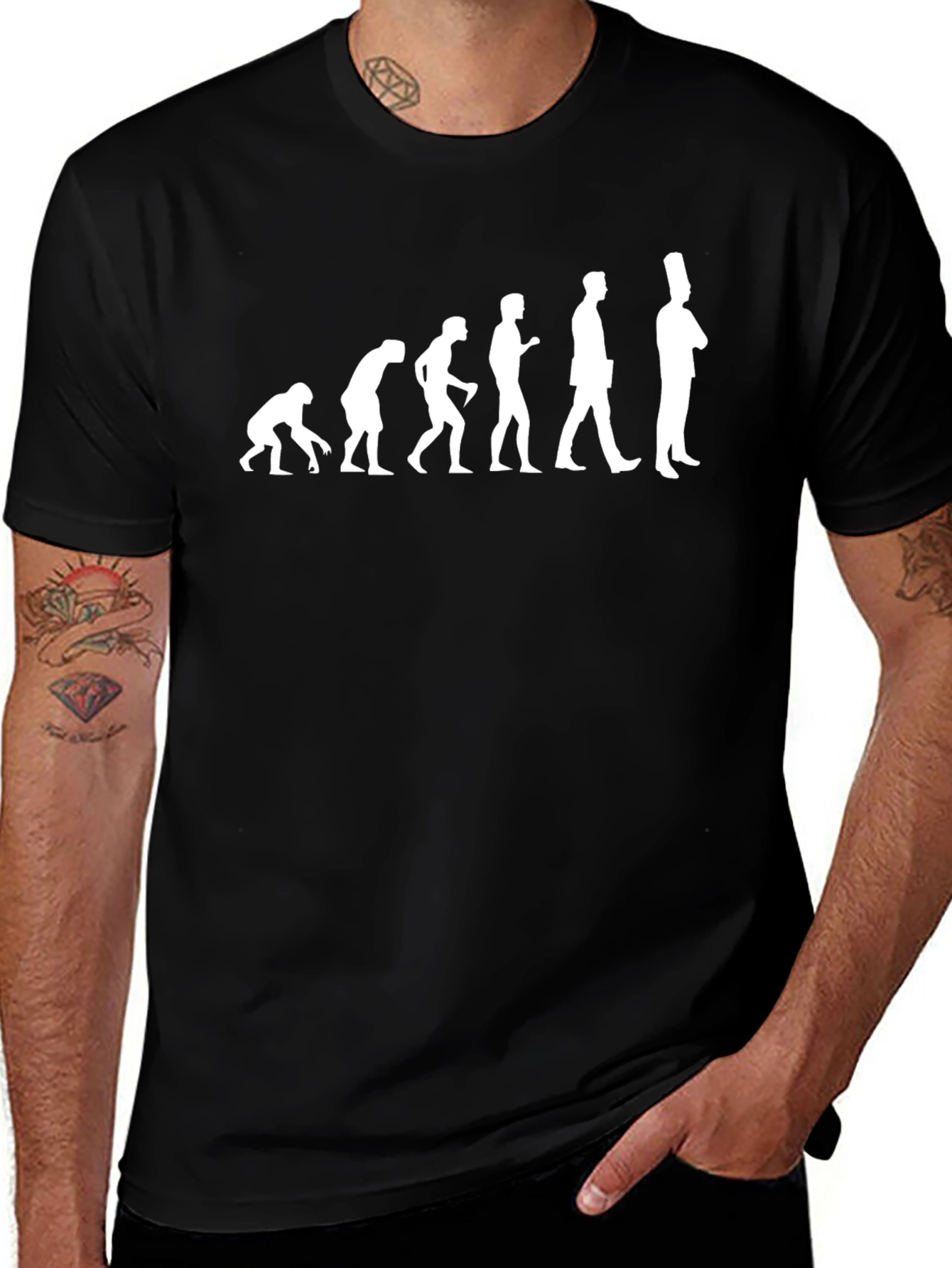 Evolution of Chef Black T-Shirt