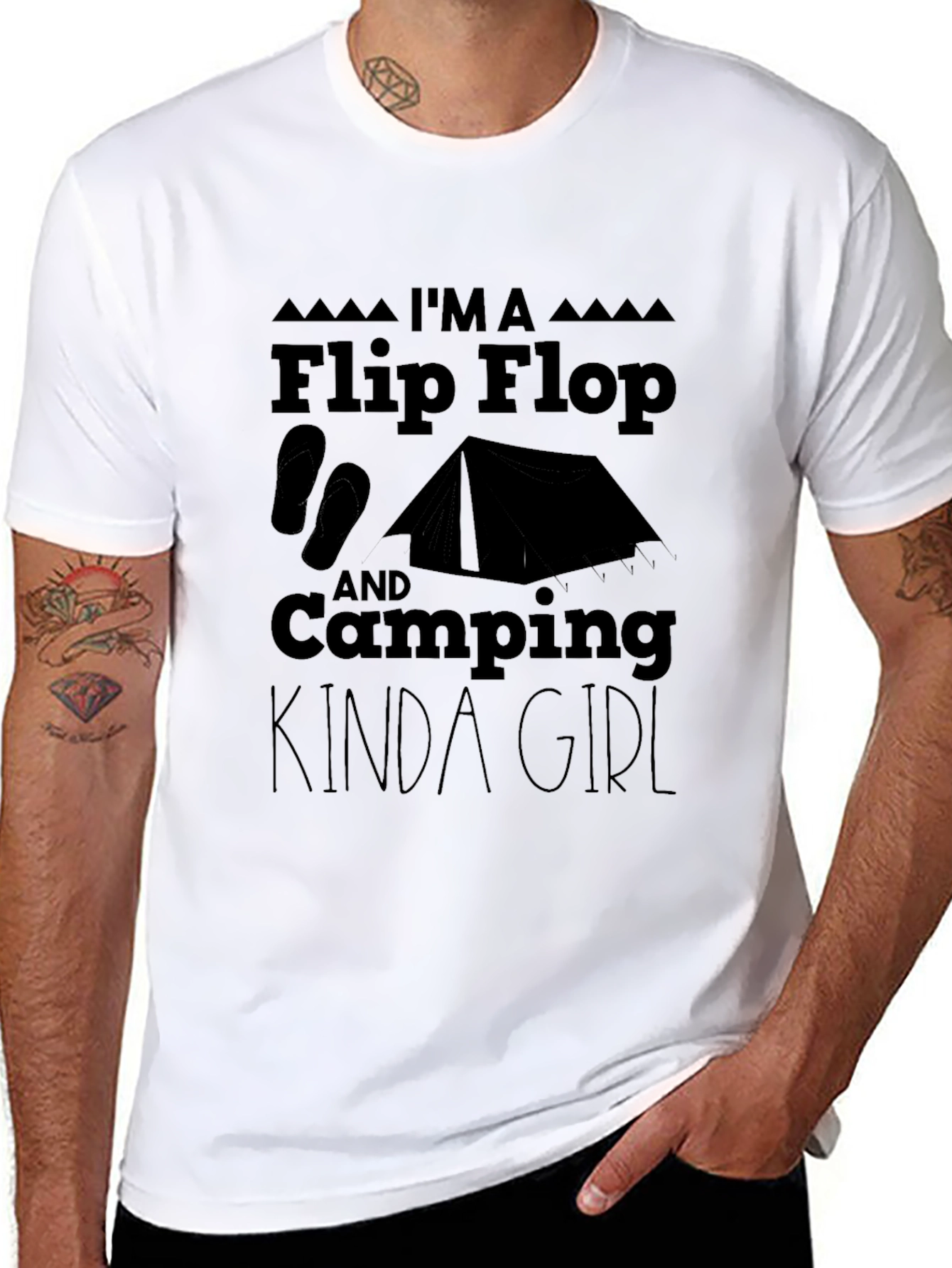 Flip Flop Camping Kinda Girl Tee