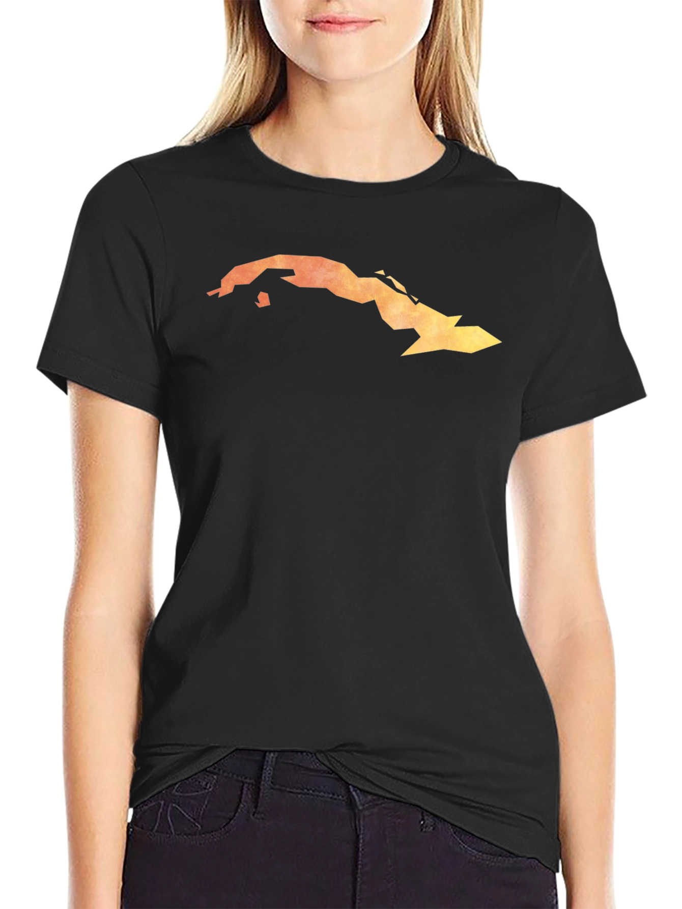 Cuba Map T-Shirt - Mens Black Tee