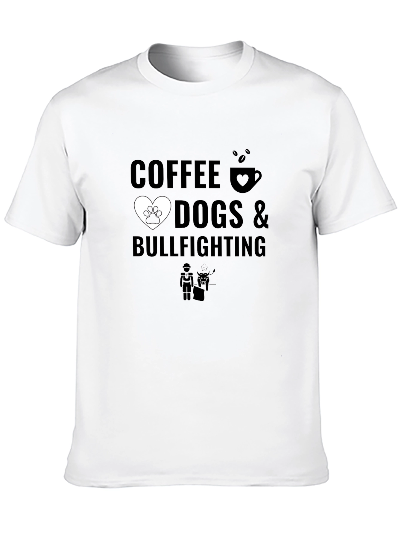 Coffee Dogs & Bullfighting Graphic T-Shirt