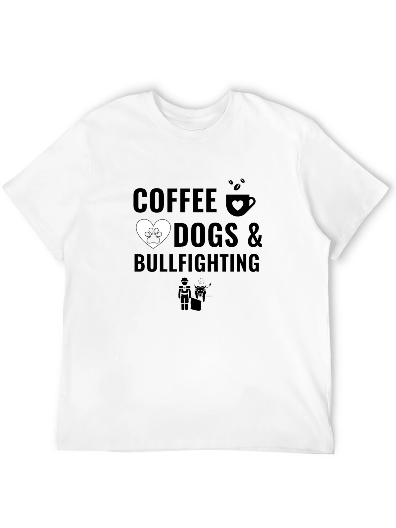 Coffee Dogs & Bullfighting Graphic T-Shirt