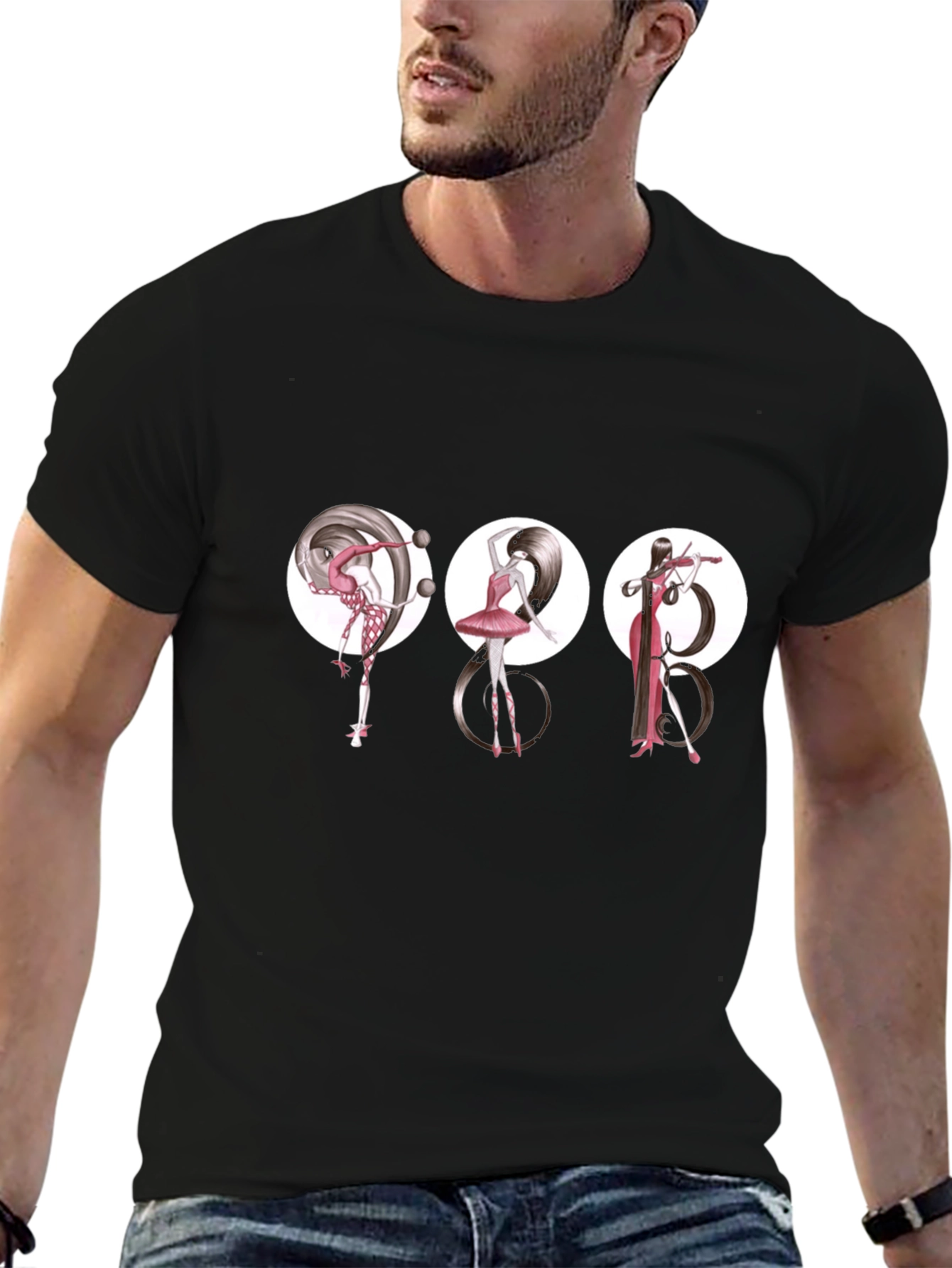 Dance Art Black Graphic Tee