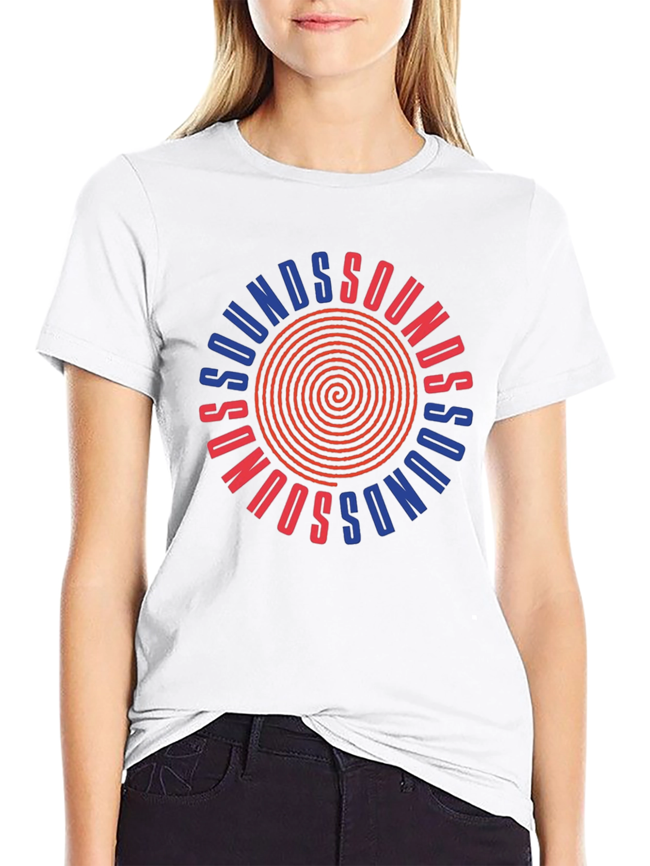 Sounds Graphic Tee - Retro Spiral Design