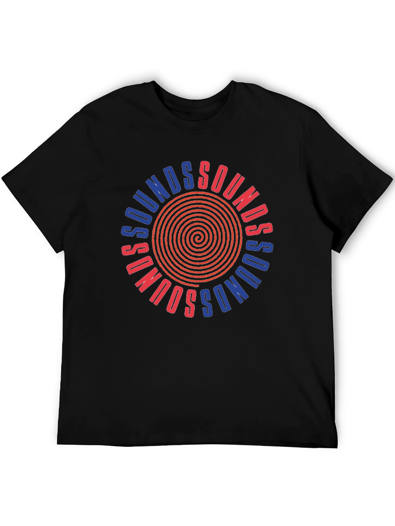 Sounds Graphic Tee - Retro Spiral Design