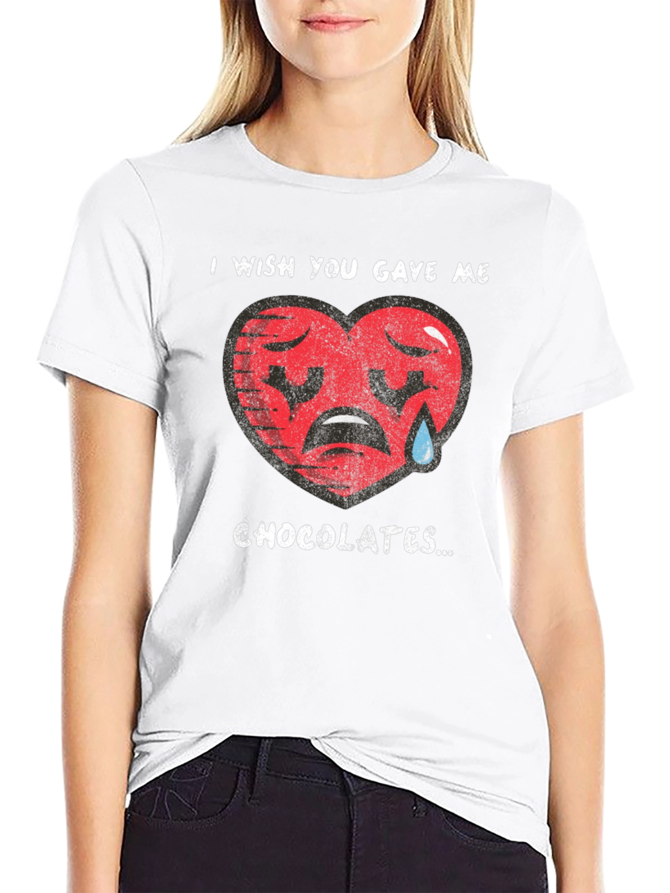 Sad Heart Chocolate Wish Graphic T-Shirt