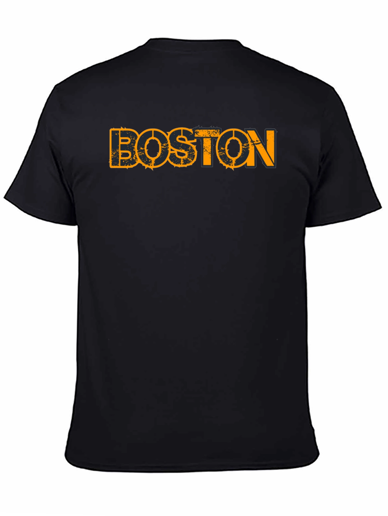 Boston Graphic Print Black T-Shirt