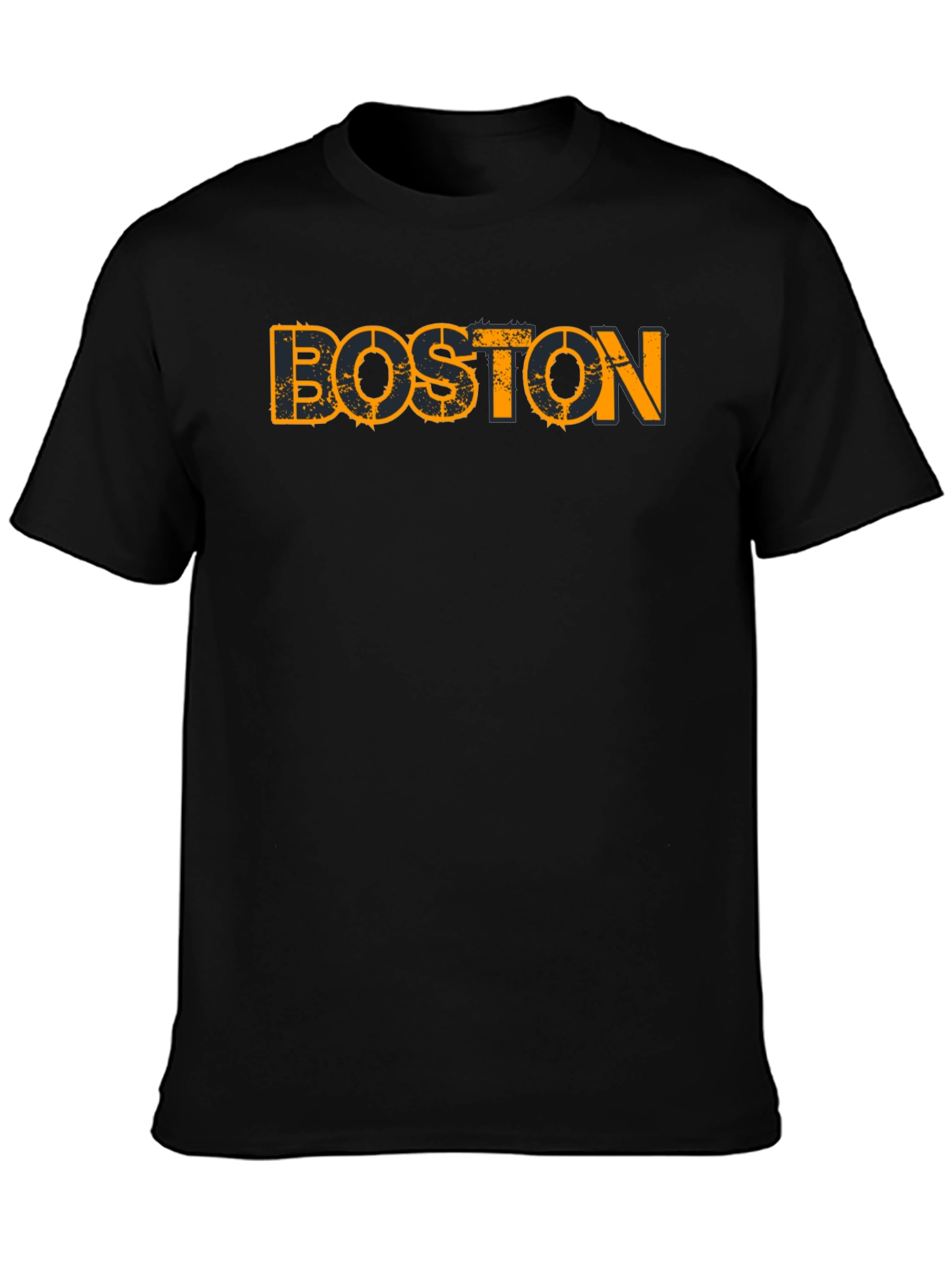 Boston Graphic Print Black T-Shirt