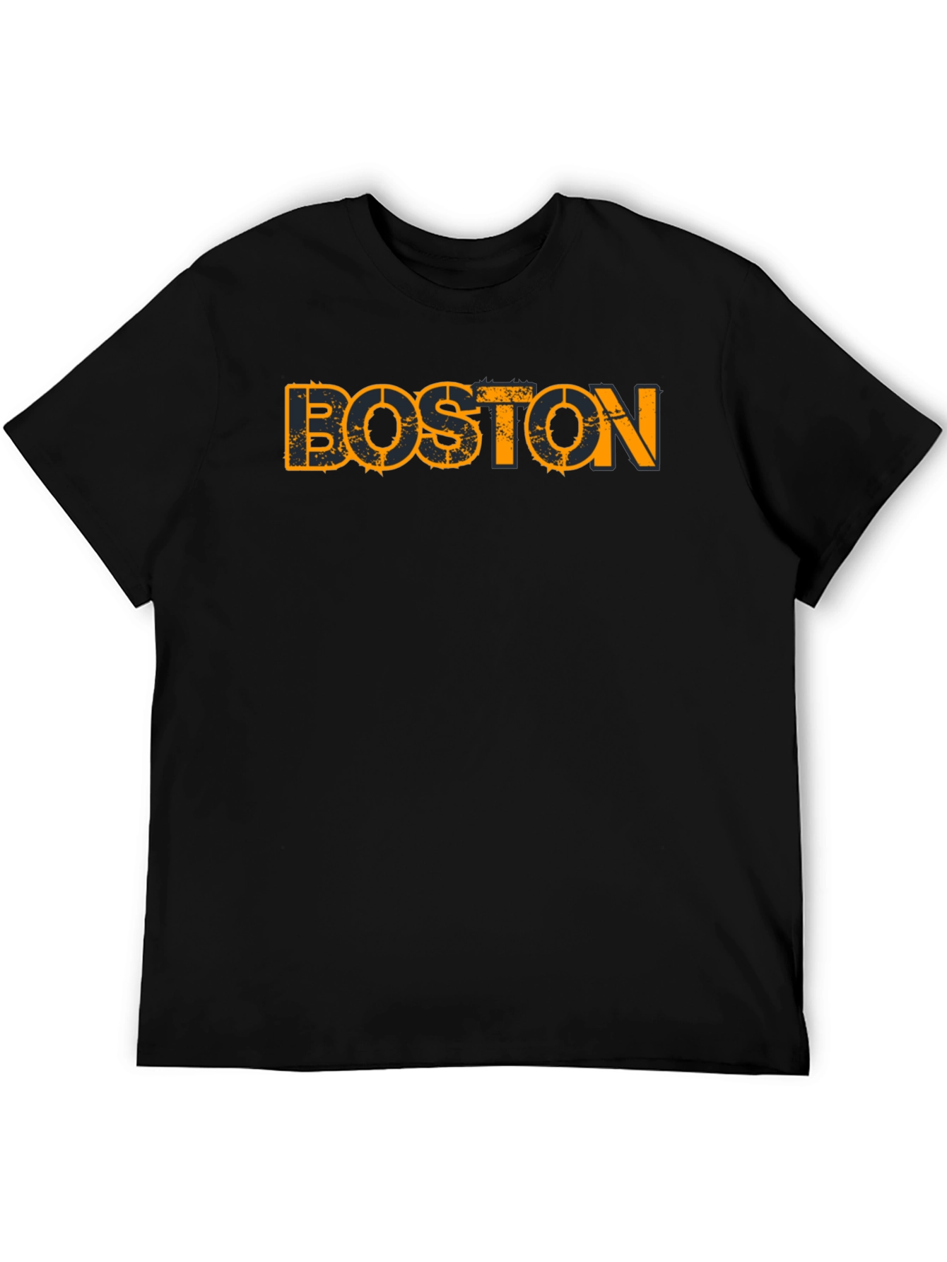 Boston Graphic Print Black T-Shirt