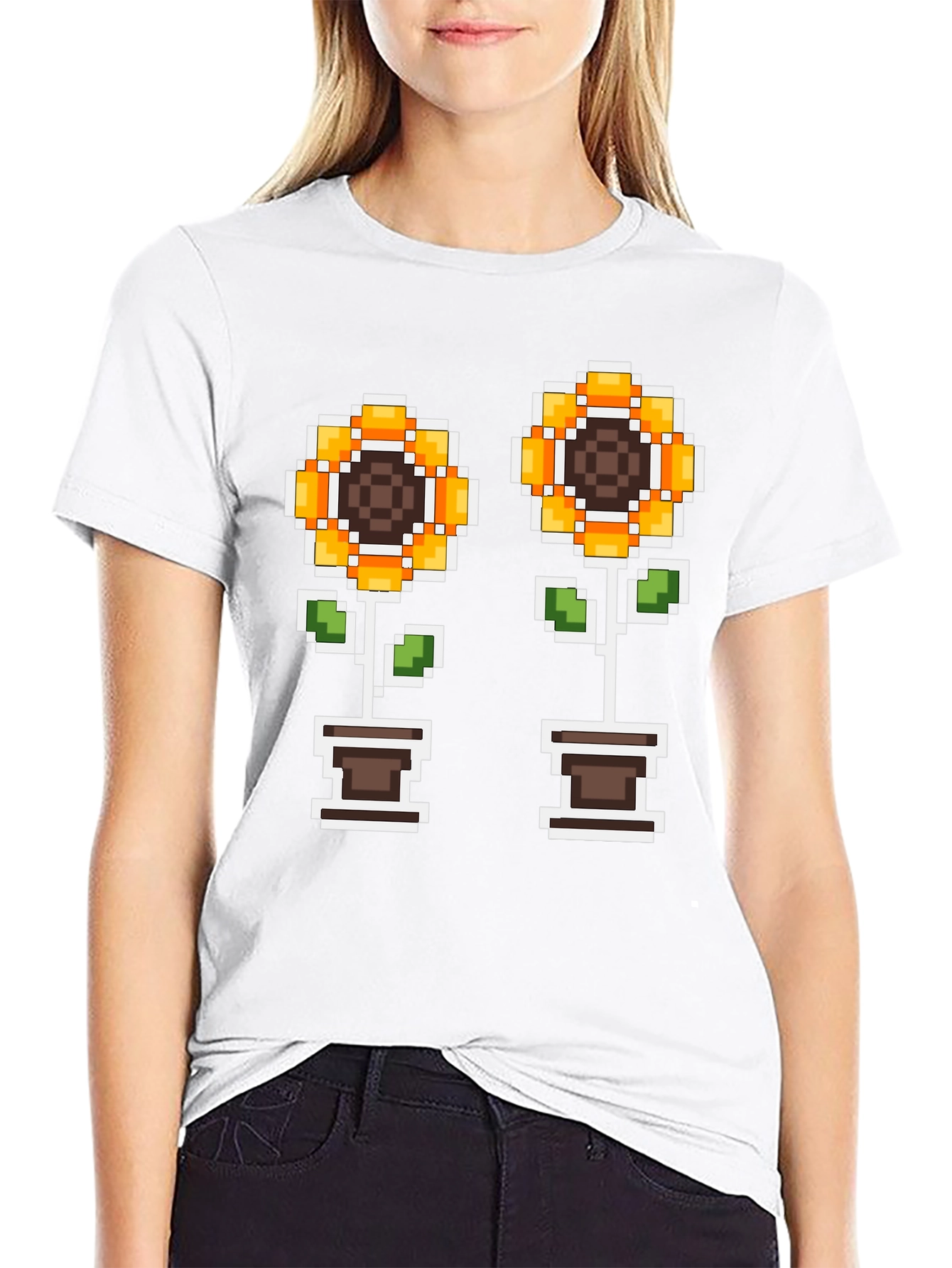 Pixel Sunflower T-Shirt - Gamer Style Tee