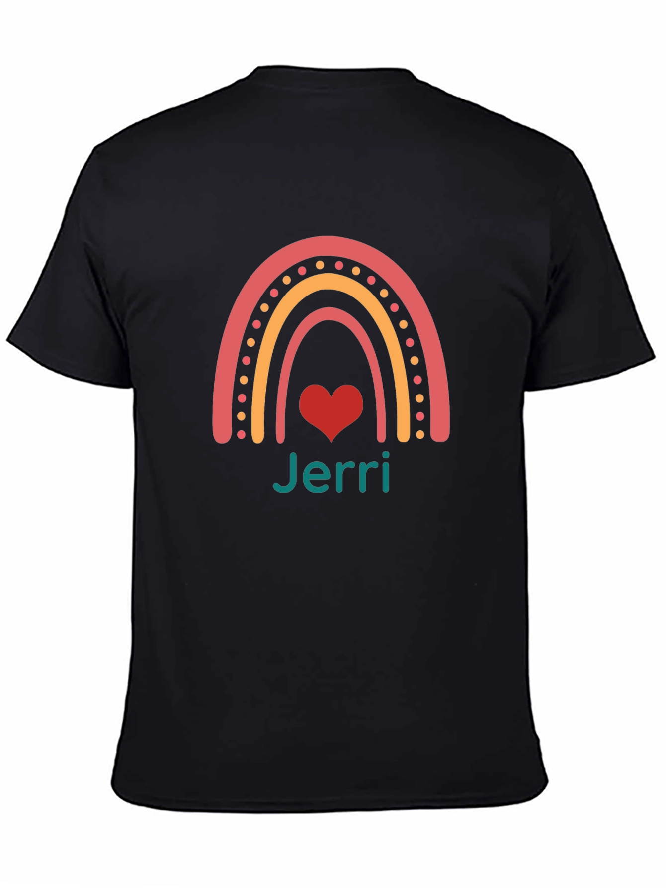 Jerri Rainbow Heart Graphic T-Shirt