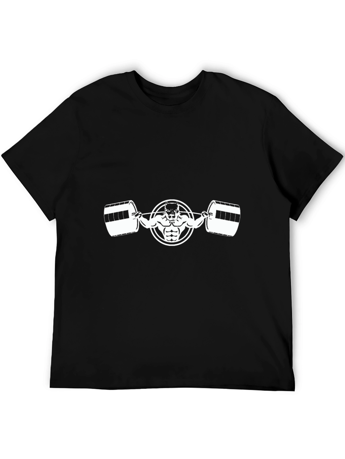 Weightlifting Bulldog Graphic Tee - Black