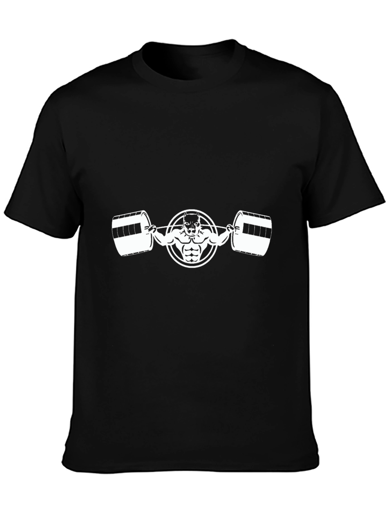 Weightlifting Bulldog Graphic Tee - Black