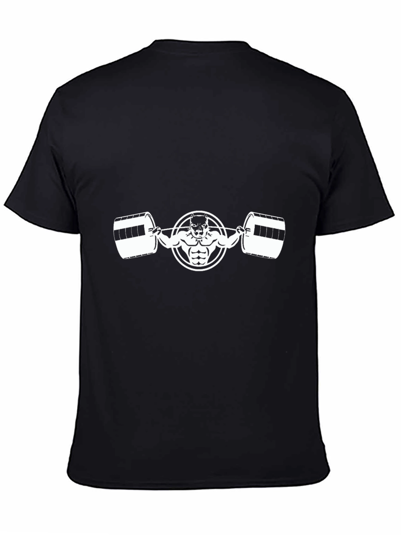 Weightlifting Bulldog Graphic Tee - Black