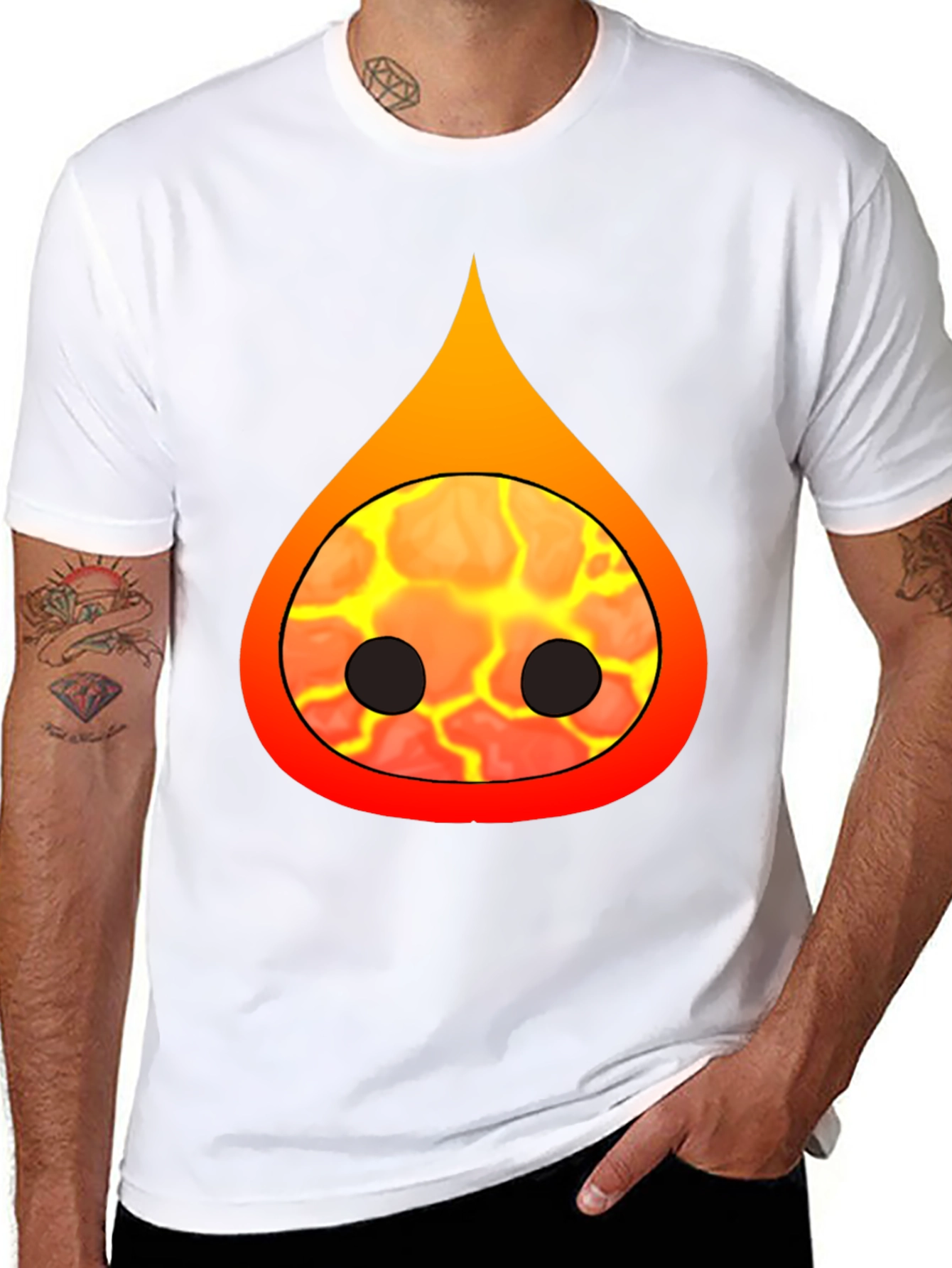 Flame Character Black T-Shirt