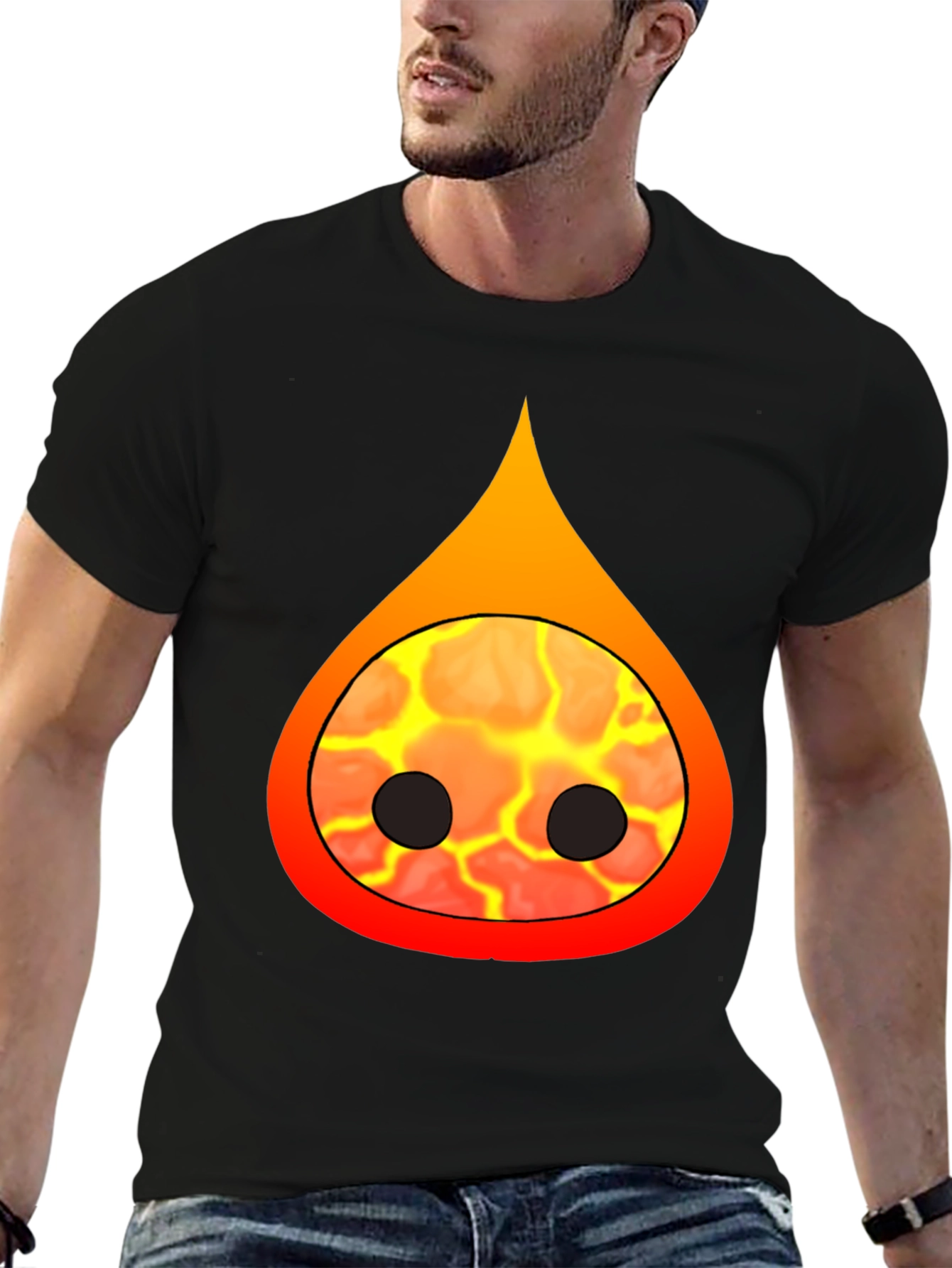 Flame Character Black T-Shirt