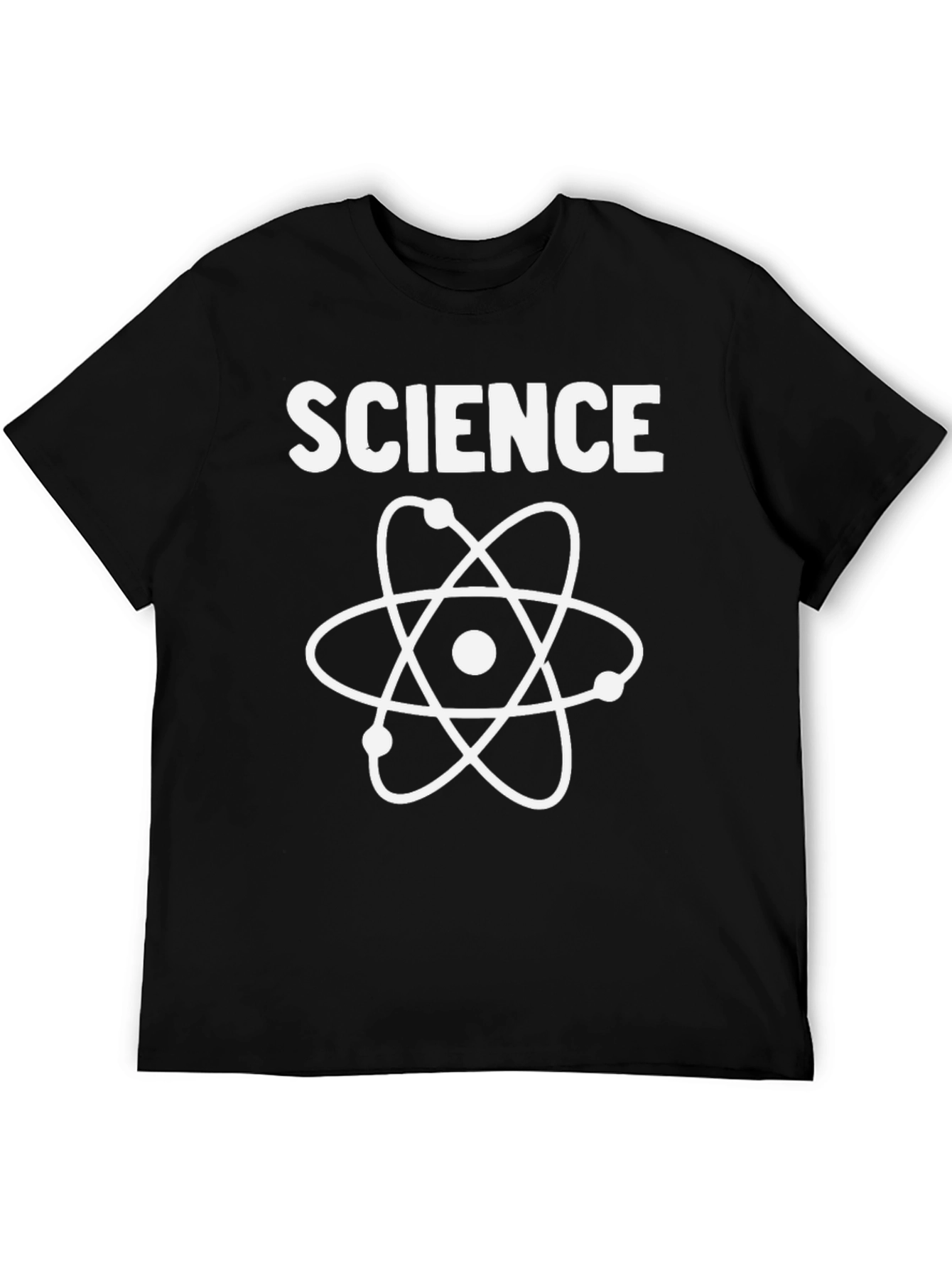 Science Atom Black Graphic Tee