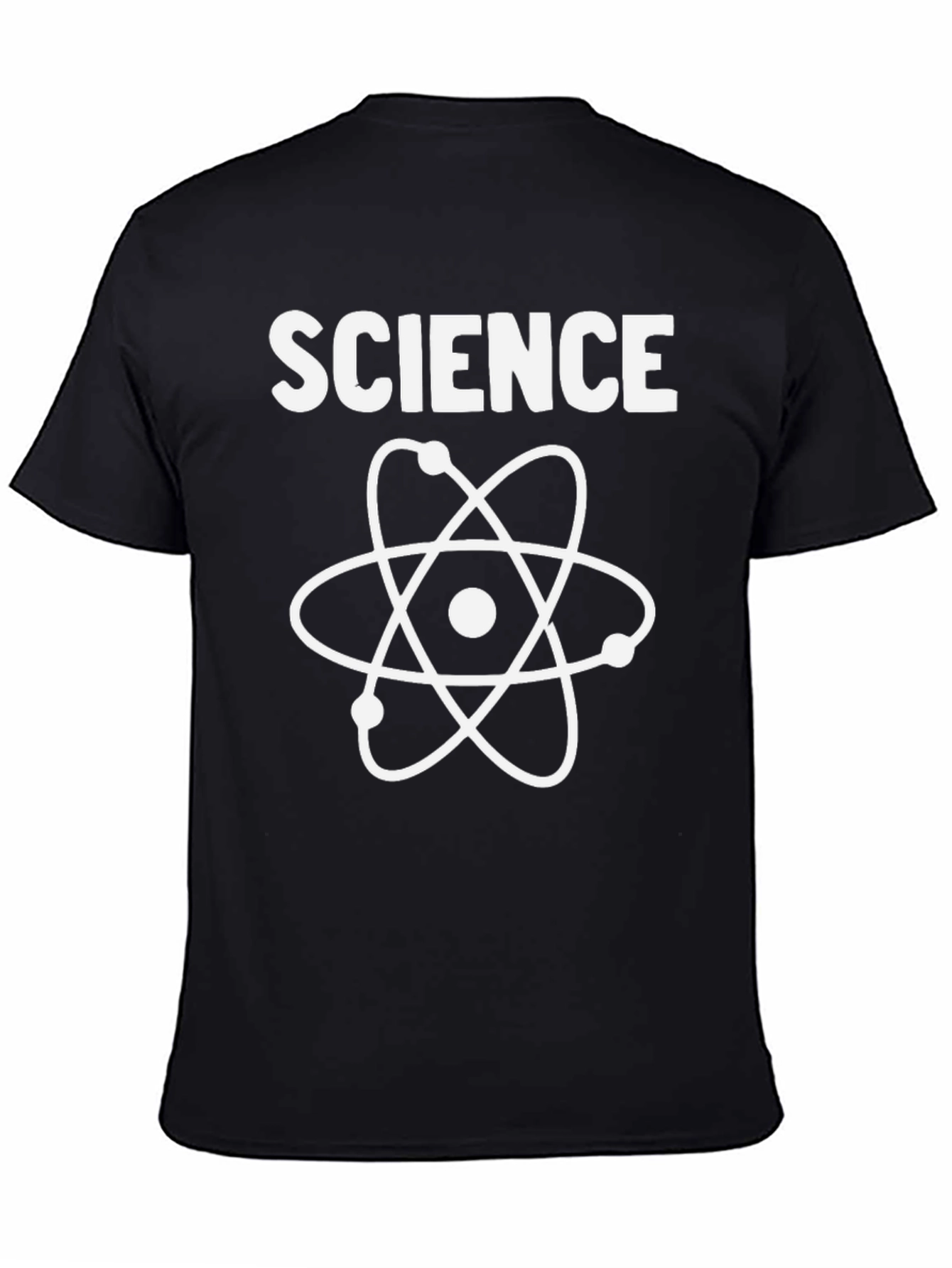 Science Atom Black Graphic Tee