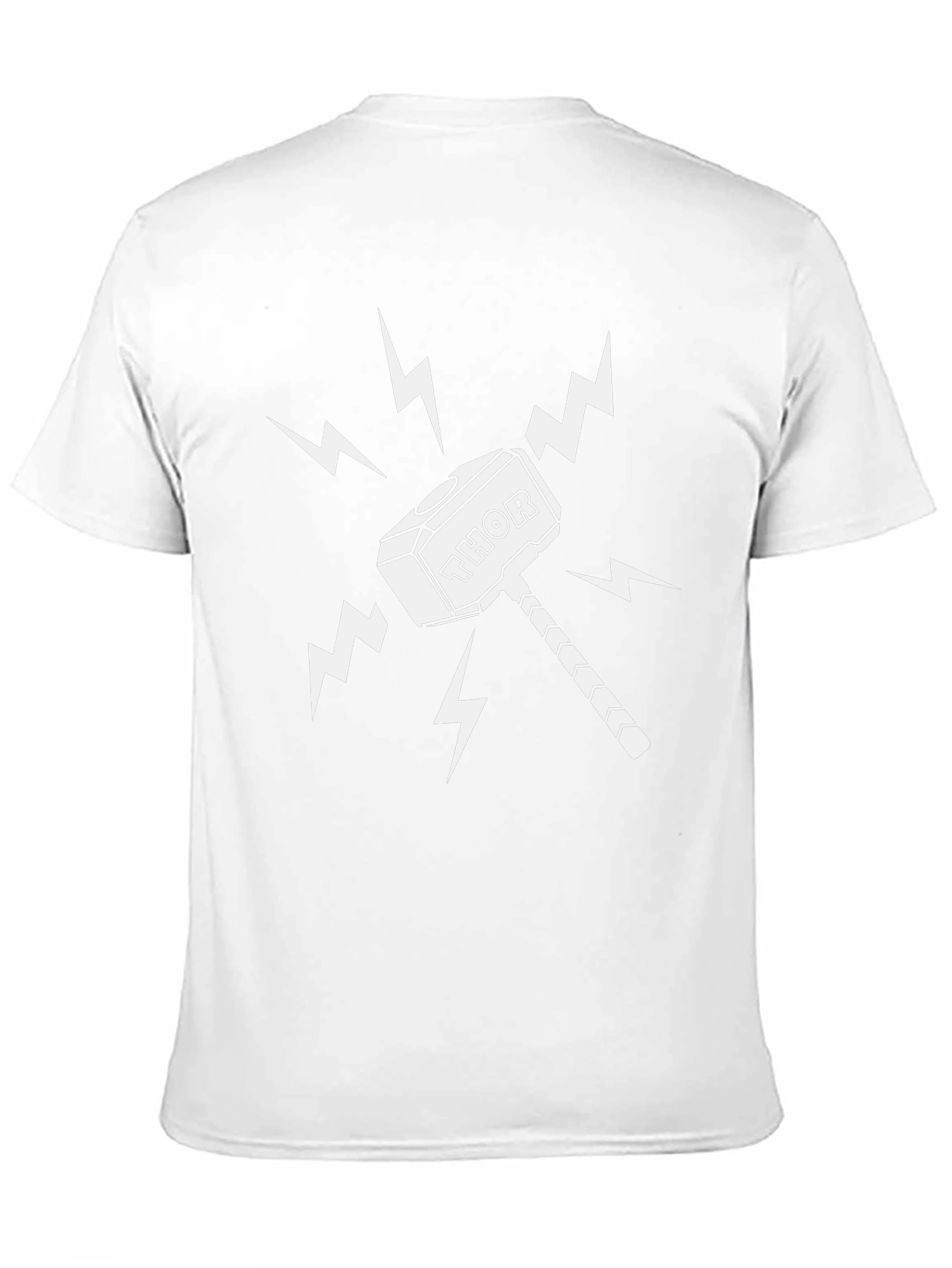 Thor Hammer Graphic T-Shirt - Black Cotton Tee