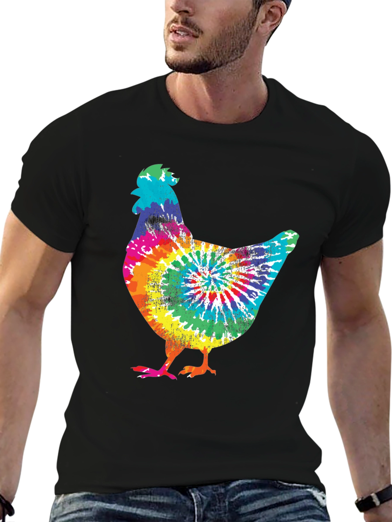 Tie-Dye Chicken Graphic Tee