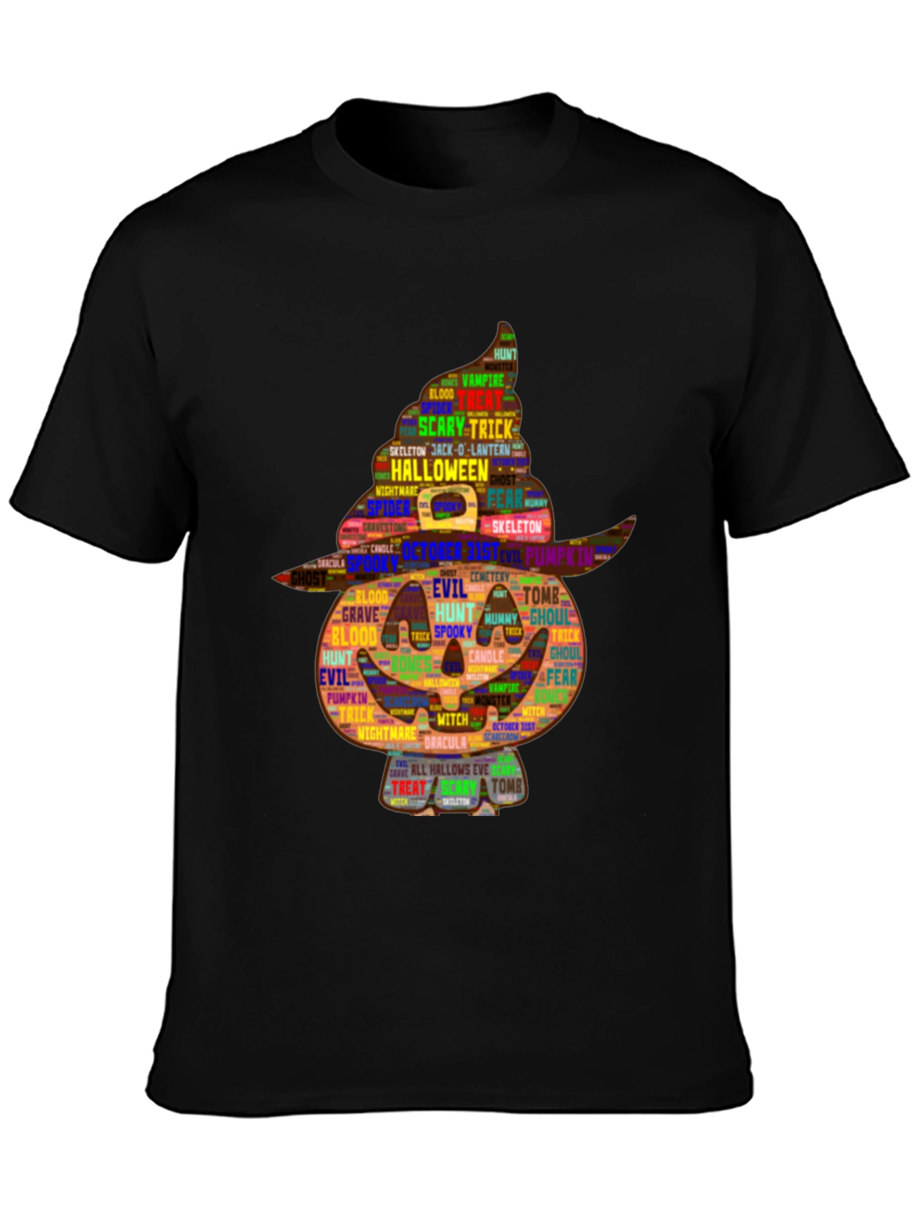Halloween Pumpkin Word Art T-Shirt